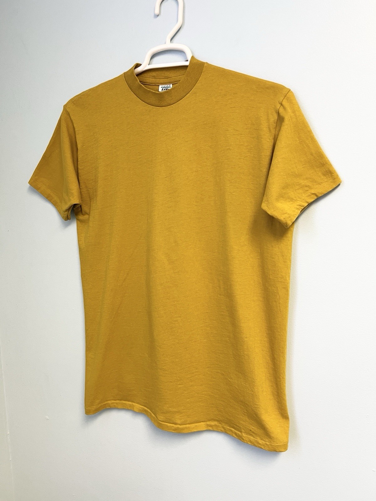 Vintage 70s Jockey Life Sun T Shirt Mustard Yellow Tee Mens XL Made in USA gallery