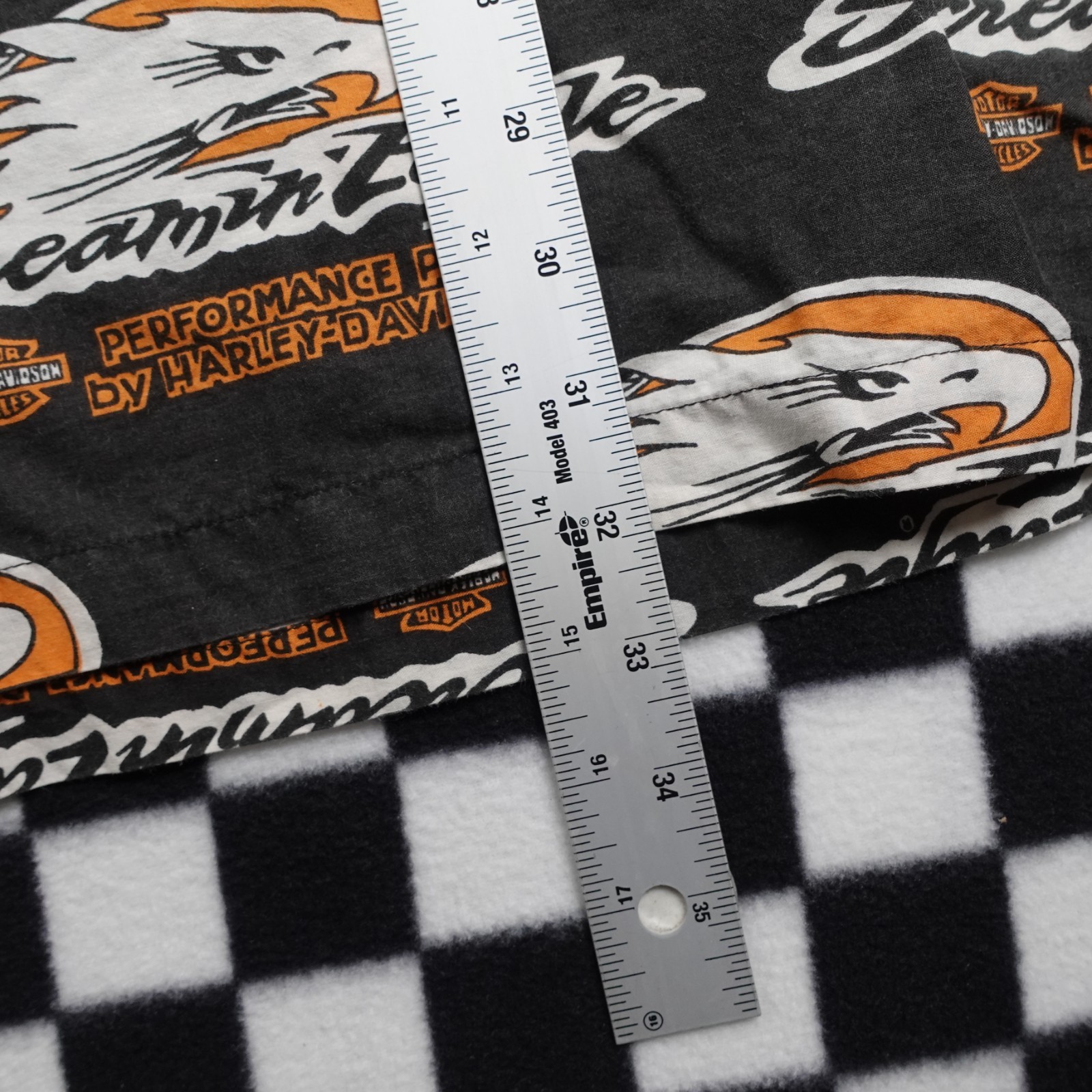 Vintage Harley Davison biker Hawaiian style all over print button up Shirt XXL gallery