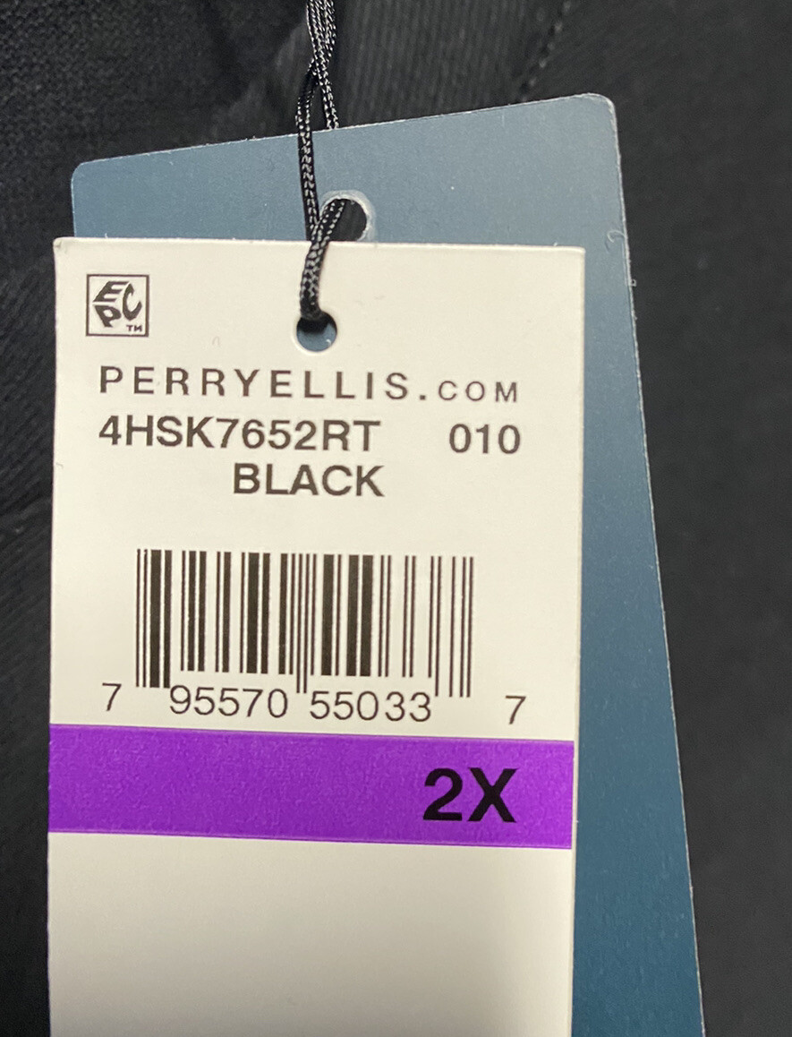 Perry Ellis Texture Block Tee Shirt Mens Size 2X Big and Tall 4HSK7652RT 010 gallery