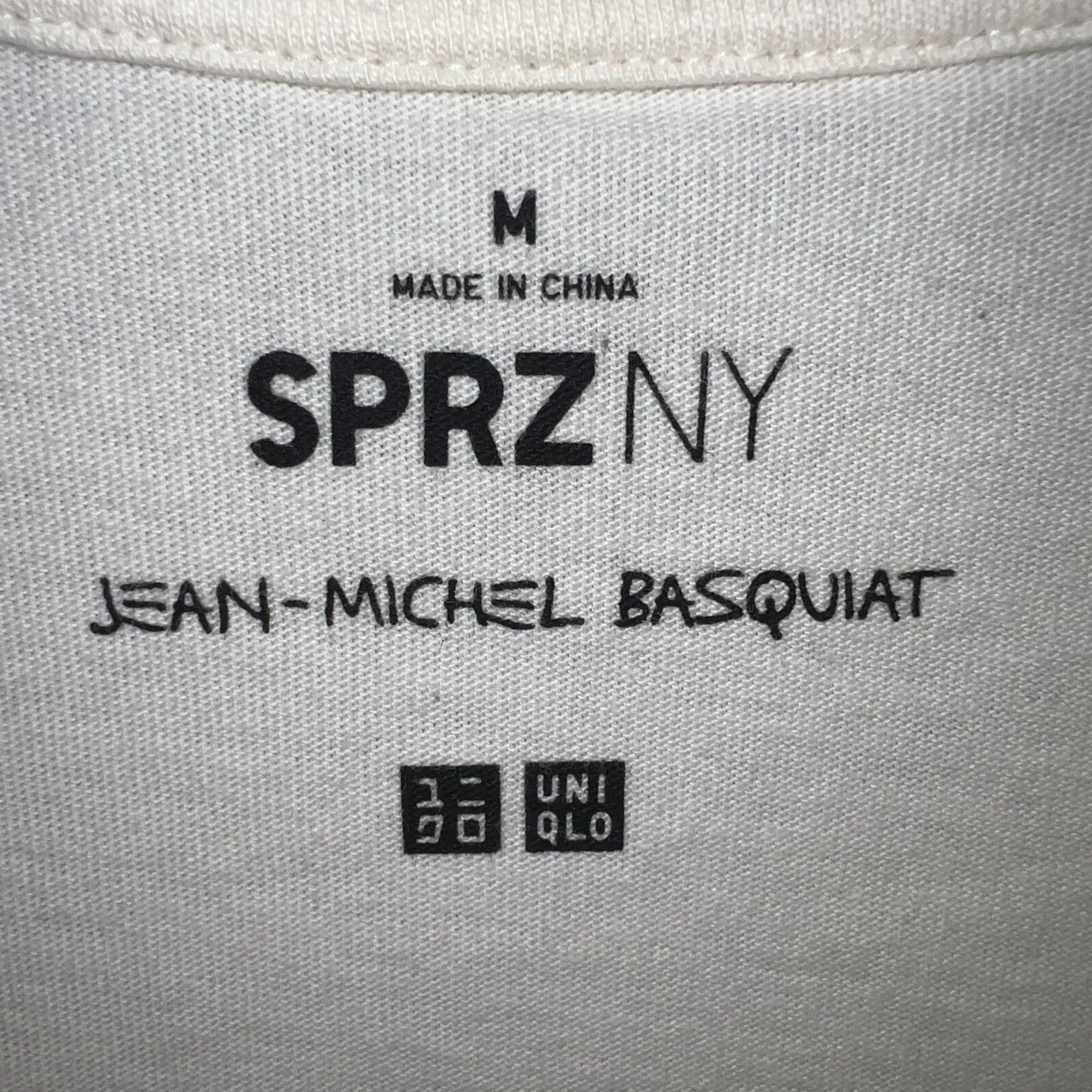 Uniqlo SPRZ NY x Jean-Michel Basquiat T Shirt Men's Sz M Cream King Pleasure Tee gallery