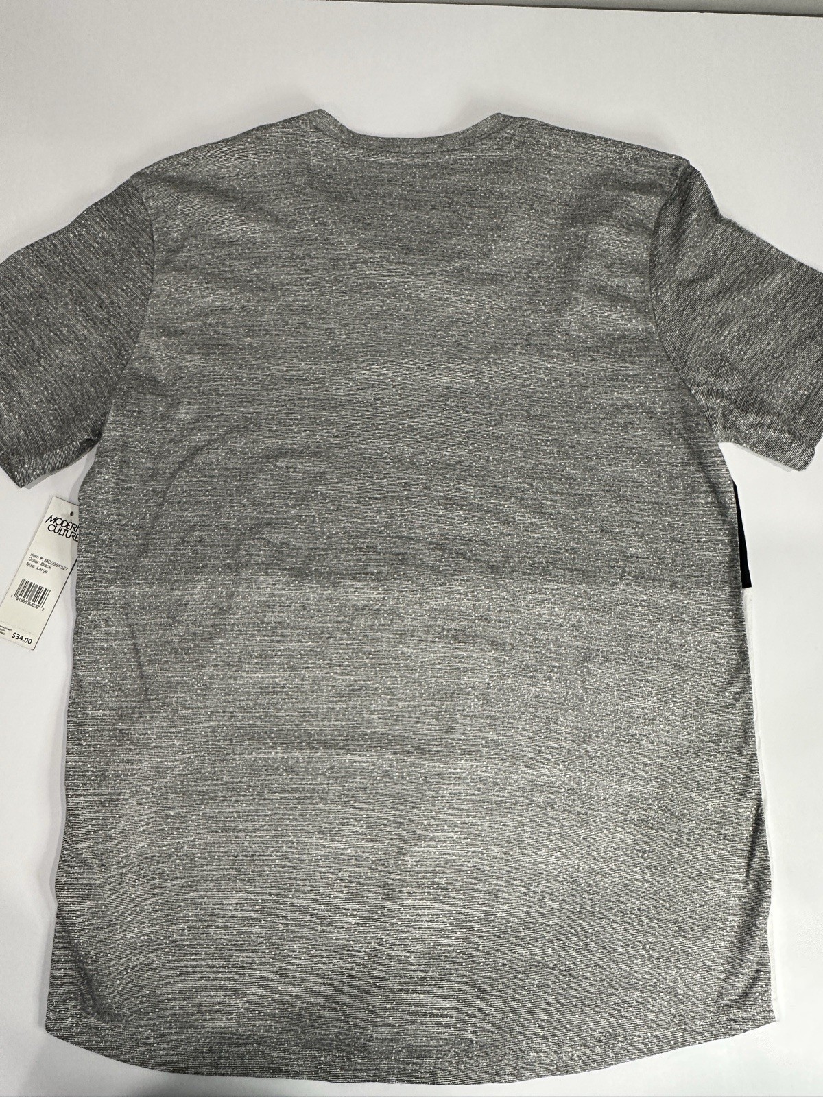 Modern Culture Men’s V-Neck Short Sleeve Colorblock T-Shirt Gray Black White L gallery