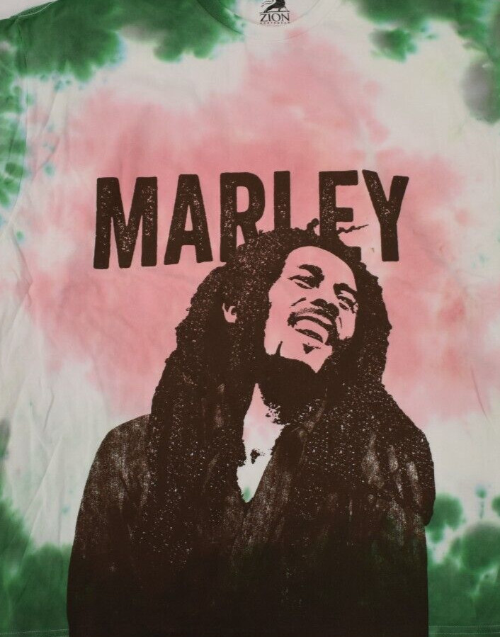Zion Rootswear Mens Bob Marley Tie Dye Raggae Music Shirt New XS-3XL gallery