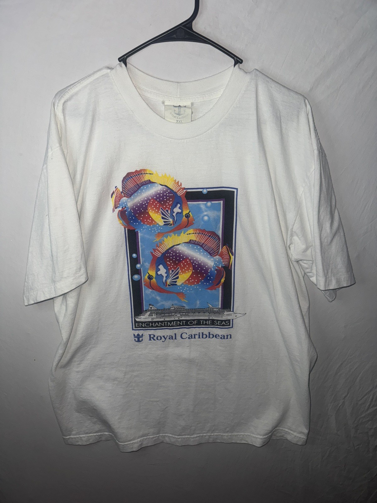 Vintage Single Stitch Royal Caribbean Cruise Ship Fish Aquatic T-shirt 90’s XXL gallery