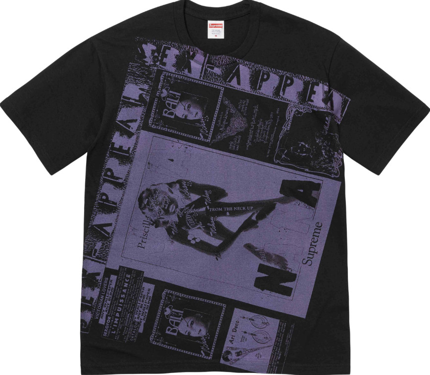 Supreme Collage Tee Black Large SS24 Streetwear Photo Women’s History Museum