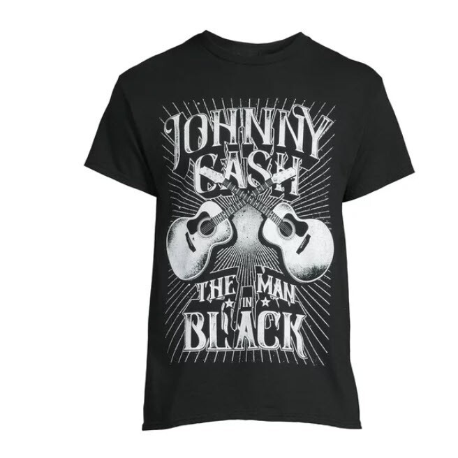 Johnny Cash Man In Black Men’s Graphic T-Shirt Tee Small (34-36)