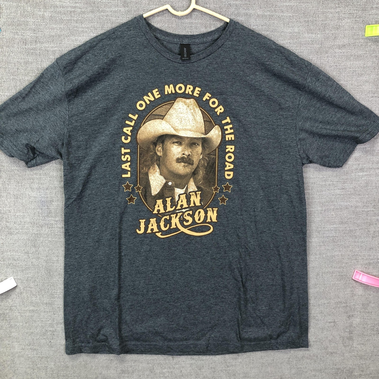 Alan Jackson Shirt Mens XL Gray Last Call For The Road 2022 Tour Tee Country