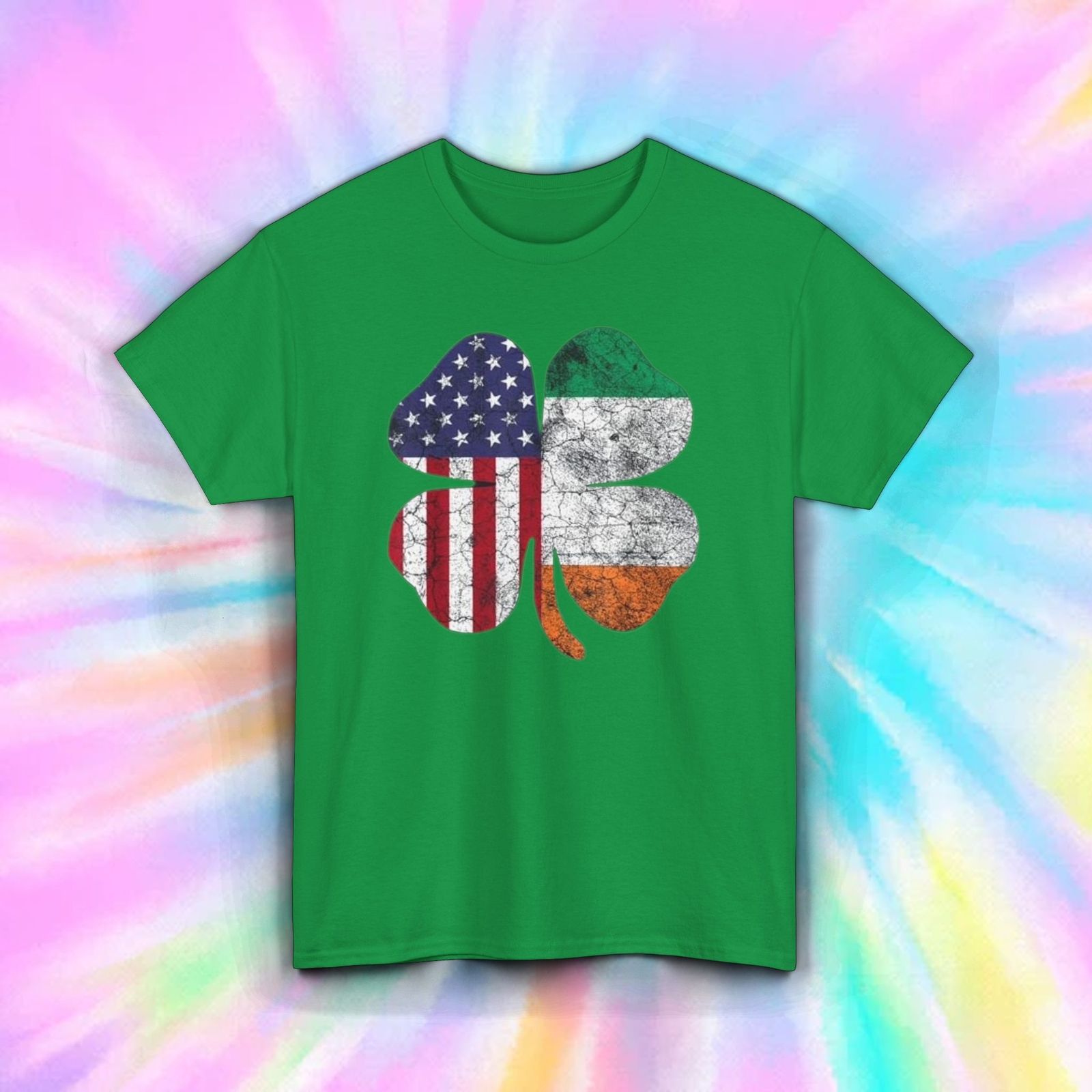 USA Irish Flag T-Shirt | American Irish Pride | Heritage Shamrock Tee S-5XL gallery