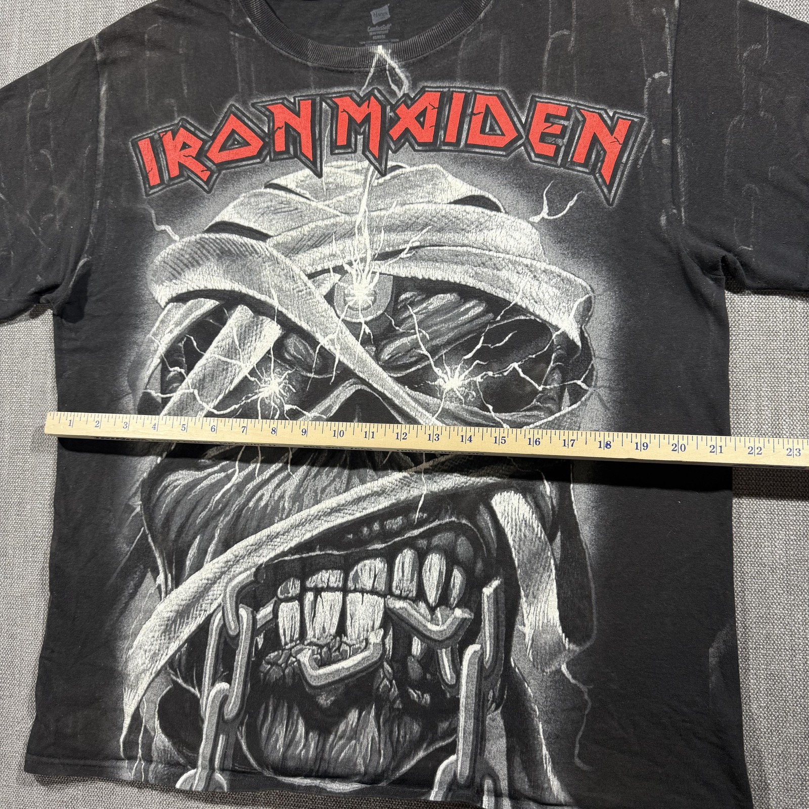 Iron Maiden Shirt Mens Medium Black Eddie Chains Metal Band Graphic Tee Hanes gallery