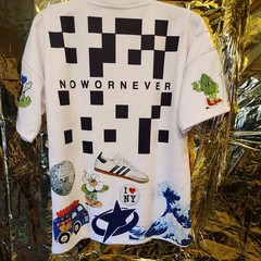 Now Or Never T Shirt Size S. EXTREMELY RARE. SUPER COOL MIX COLOR & PRINT. NEW