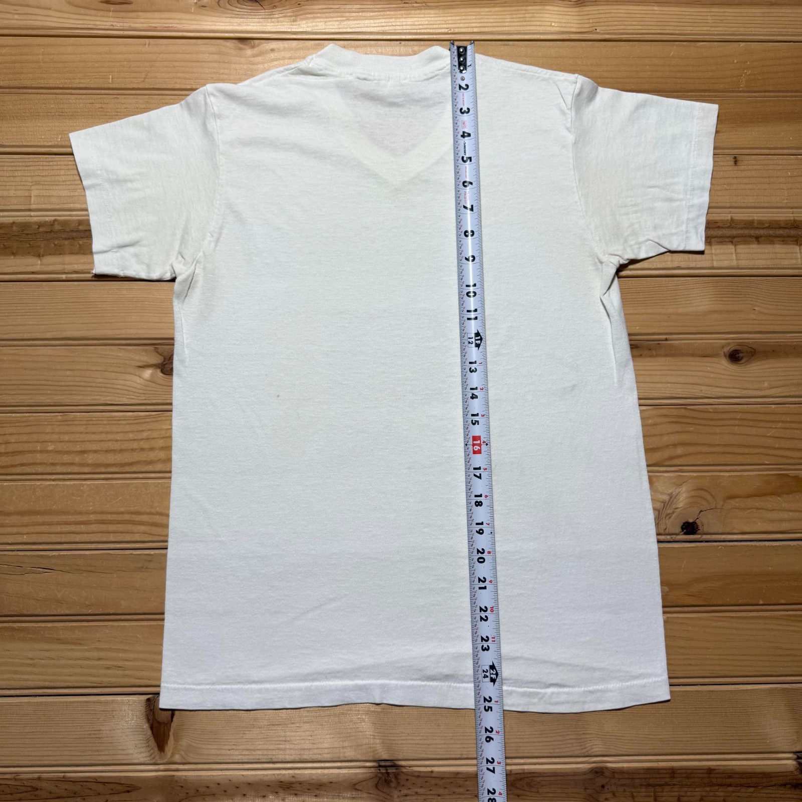 Vintage 70s Hanes Blank Minimalist Streetwear V-Neck Single Stitch T-Shirt Small gallery