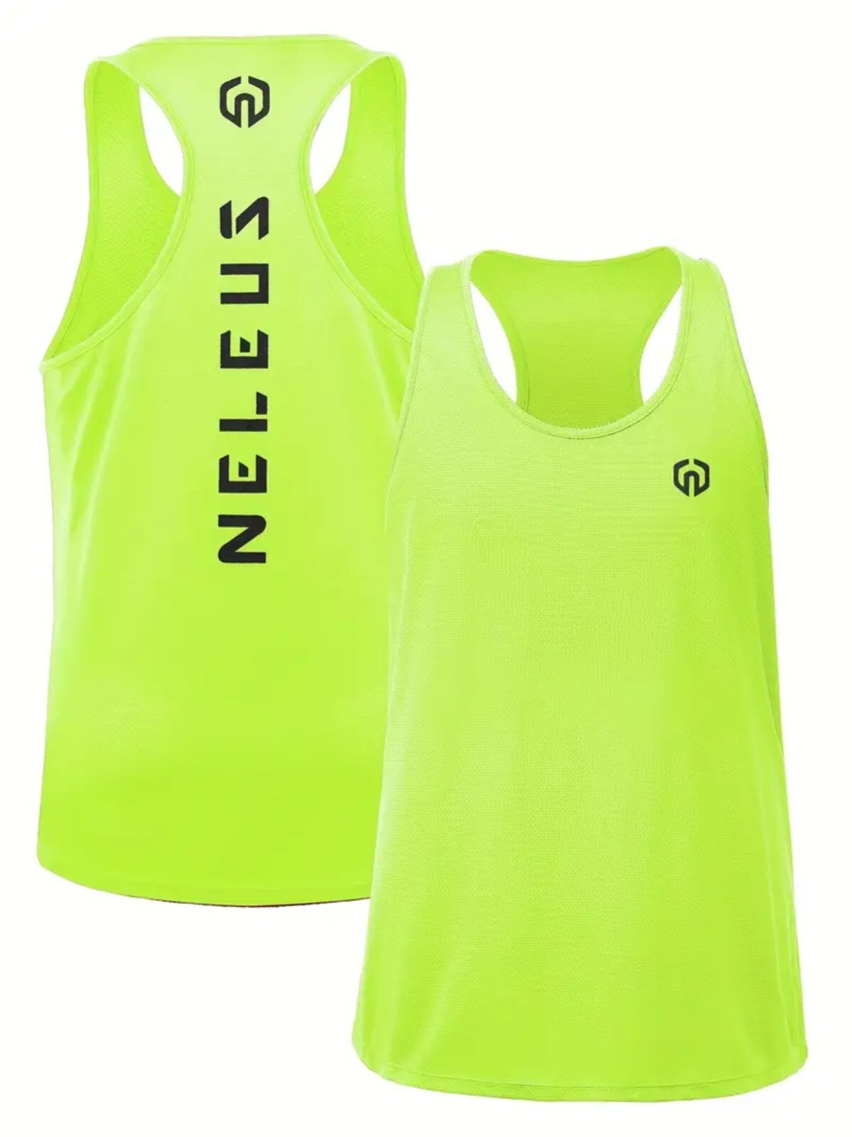 NELEUS 'Dry Fit Logo Muscle' Mesh Tank Top Men's M Gym Workout Exercise Grn NWT! gallery