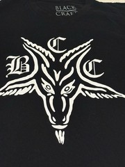 BLACKCRAFT CULT BCC Baphomet Short Sleeve Cotton Mens T-Shirt XL Black White