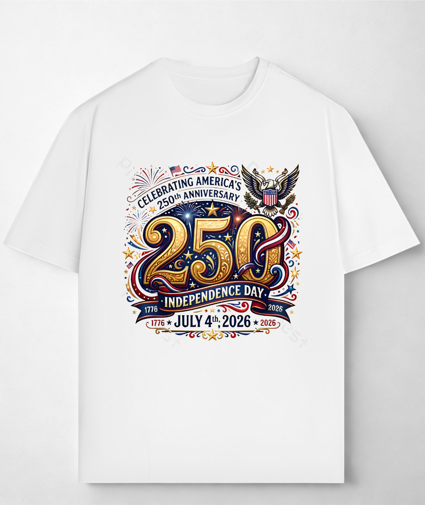 America 250th Anniversary Independence Day July 4th 2026 Patriotic T-Shirt