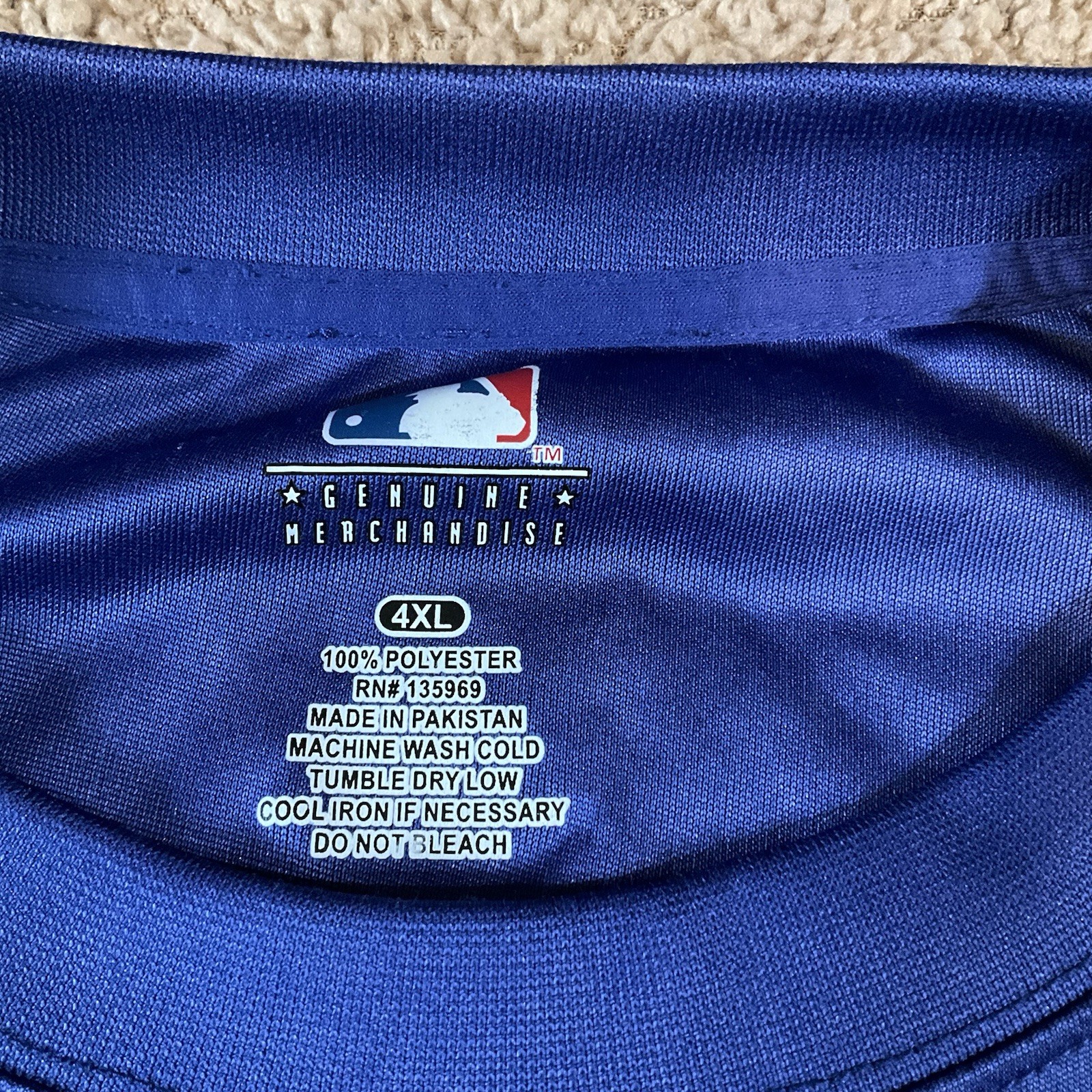 Chicago Cubs T Shirt Jersey Men's Size 4XL Blue MLB Genuine Baseball Sports gallery