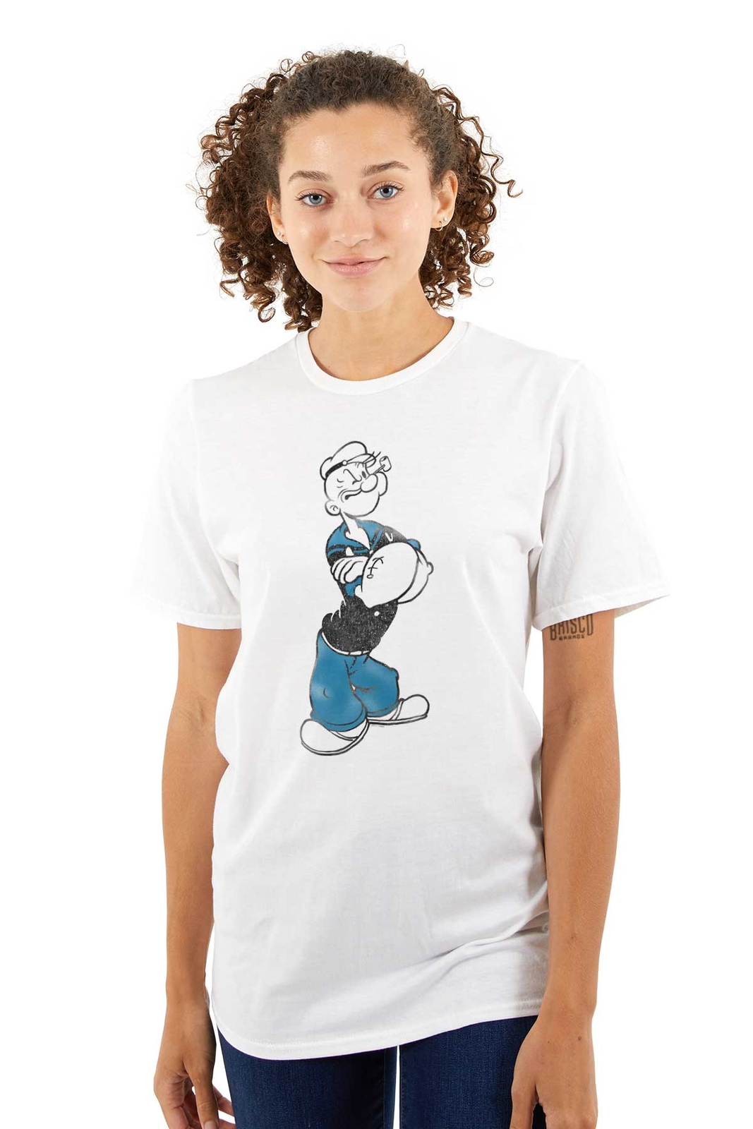 Vintage Popeye the Sailor Man Retro Cartoon Womens or Mens Crewneck T Shirt Tee gallery