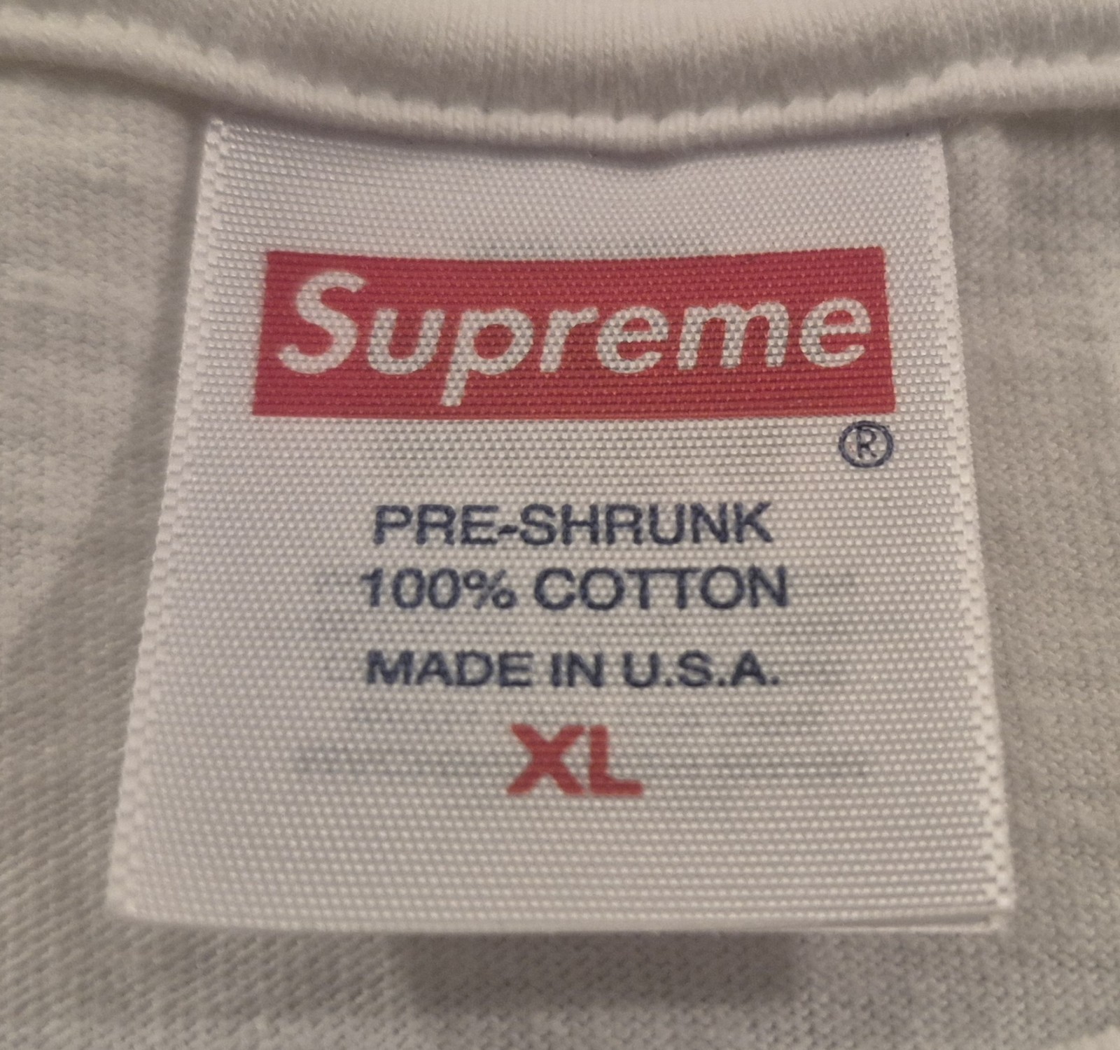 Supreme Pinline Tee White SS24 Logo T-Shirt Men's Size Xl NWOT gallery