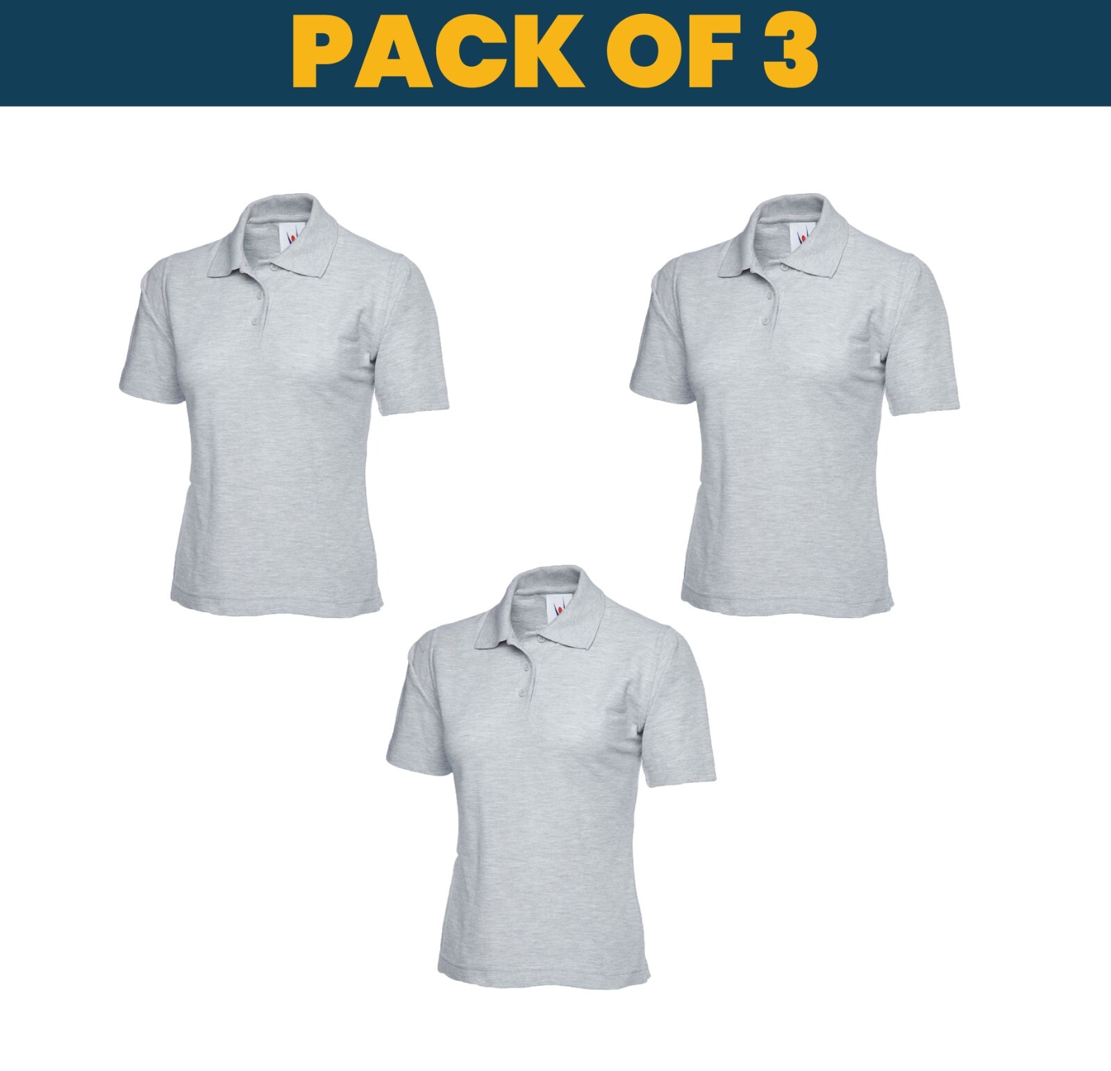 Pack of 3 & 5 Uneek Ladies Classic Polo shirt MULTI PACK workwear top UC106 gallery