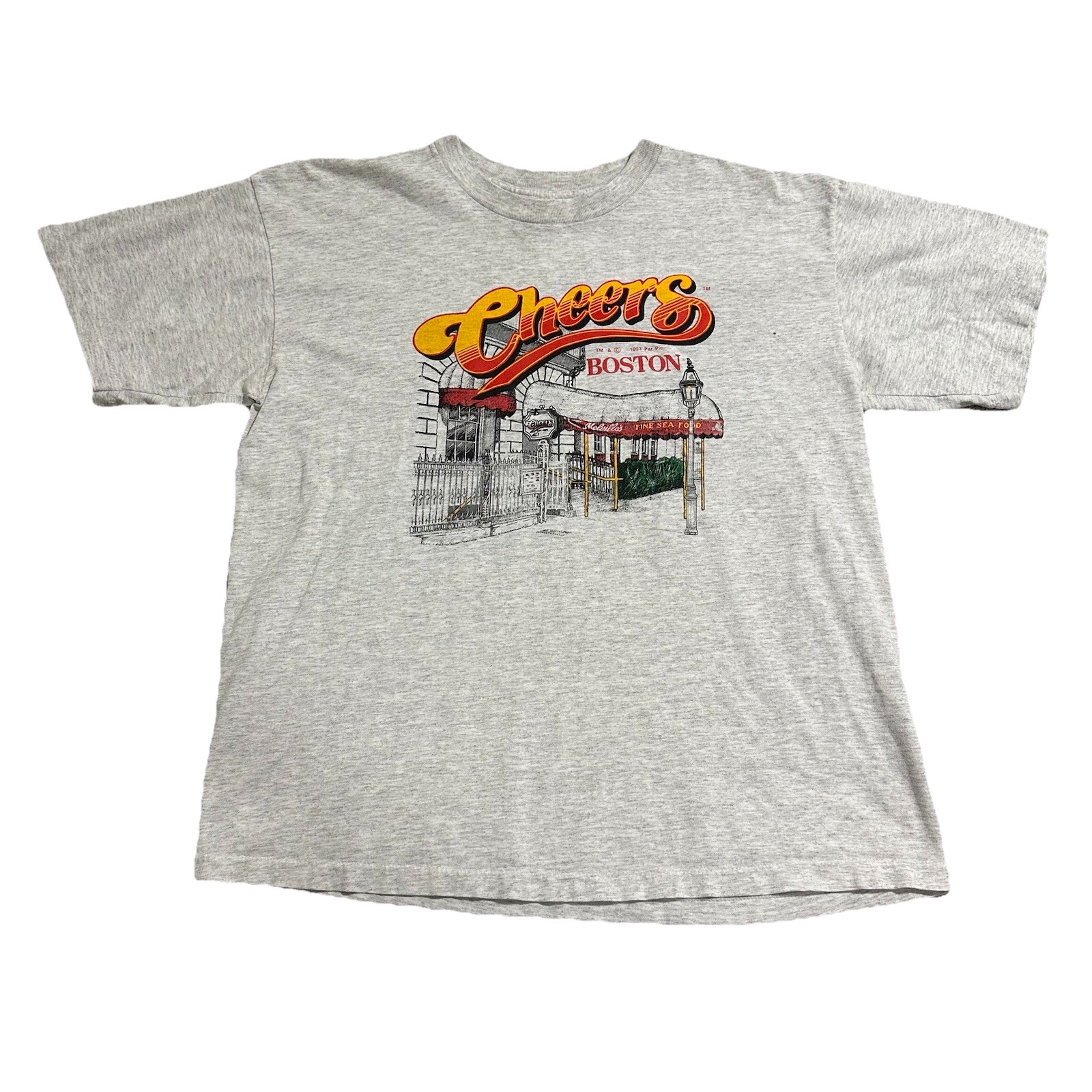 Vintage Cheers Boston Sirt Mens XL Grey Single Stitch Tee TeeJays gallery
