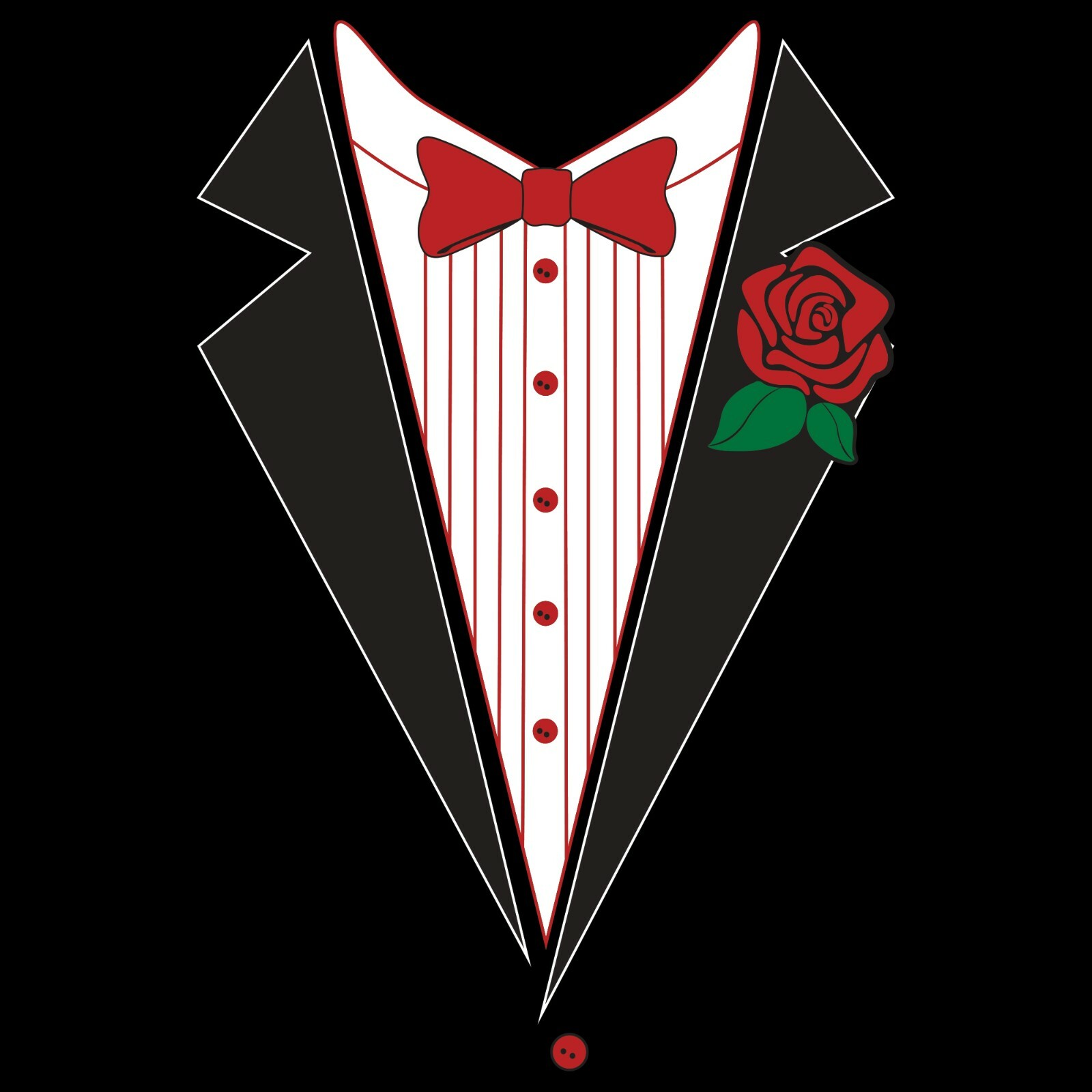 Tuxedo with Rose - Classy Formal Funny Party Bowtie T Shirt gallery