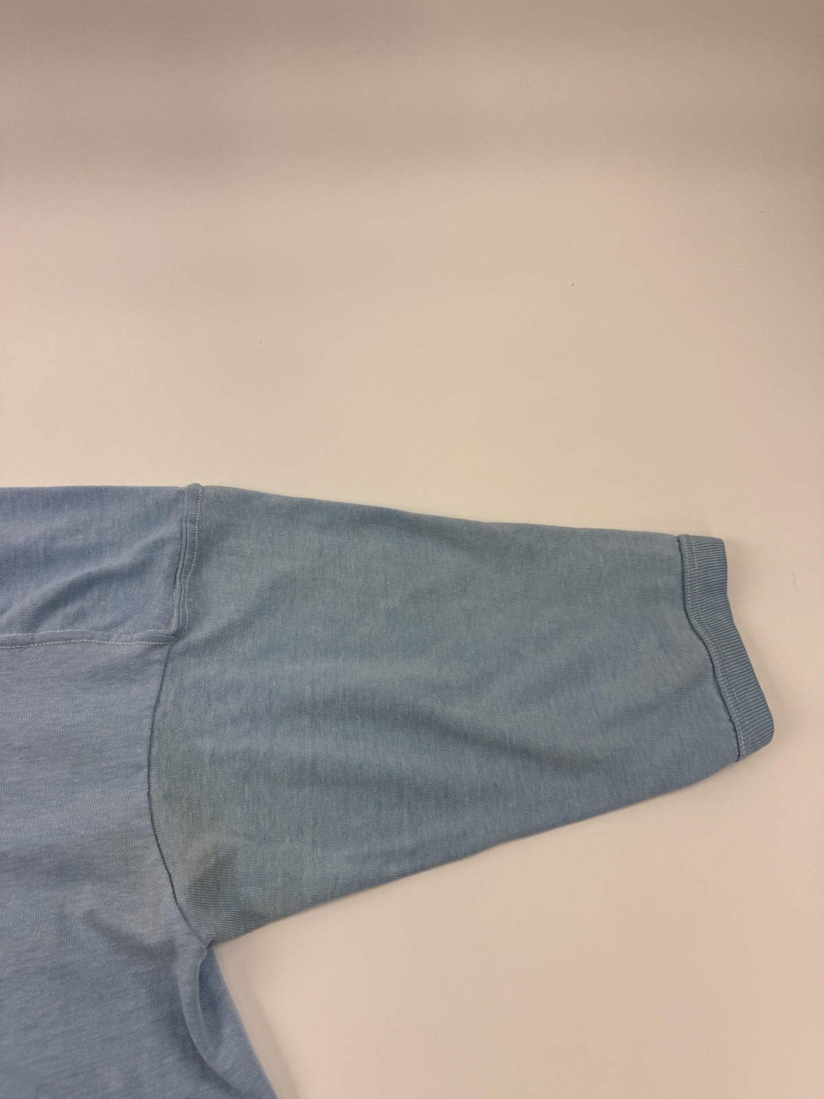 Vintage Stedman Shirt Mens Large Blue Blank Crewneck Short Sleeve Tee Basic gallery
