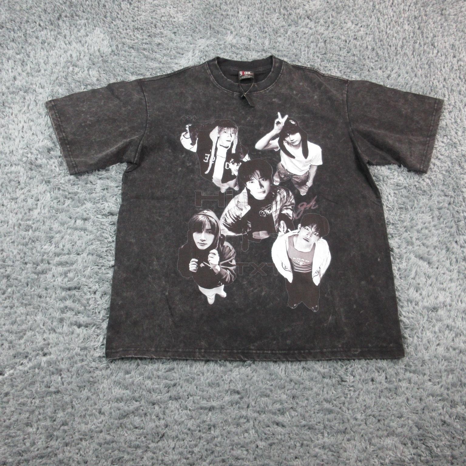 Giant Shirt Mens 2XL Black Graphic Photo Extra Heavyweight Cotton Tee Band NWT
