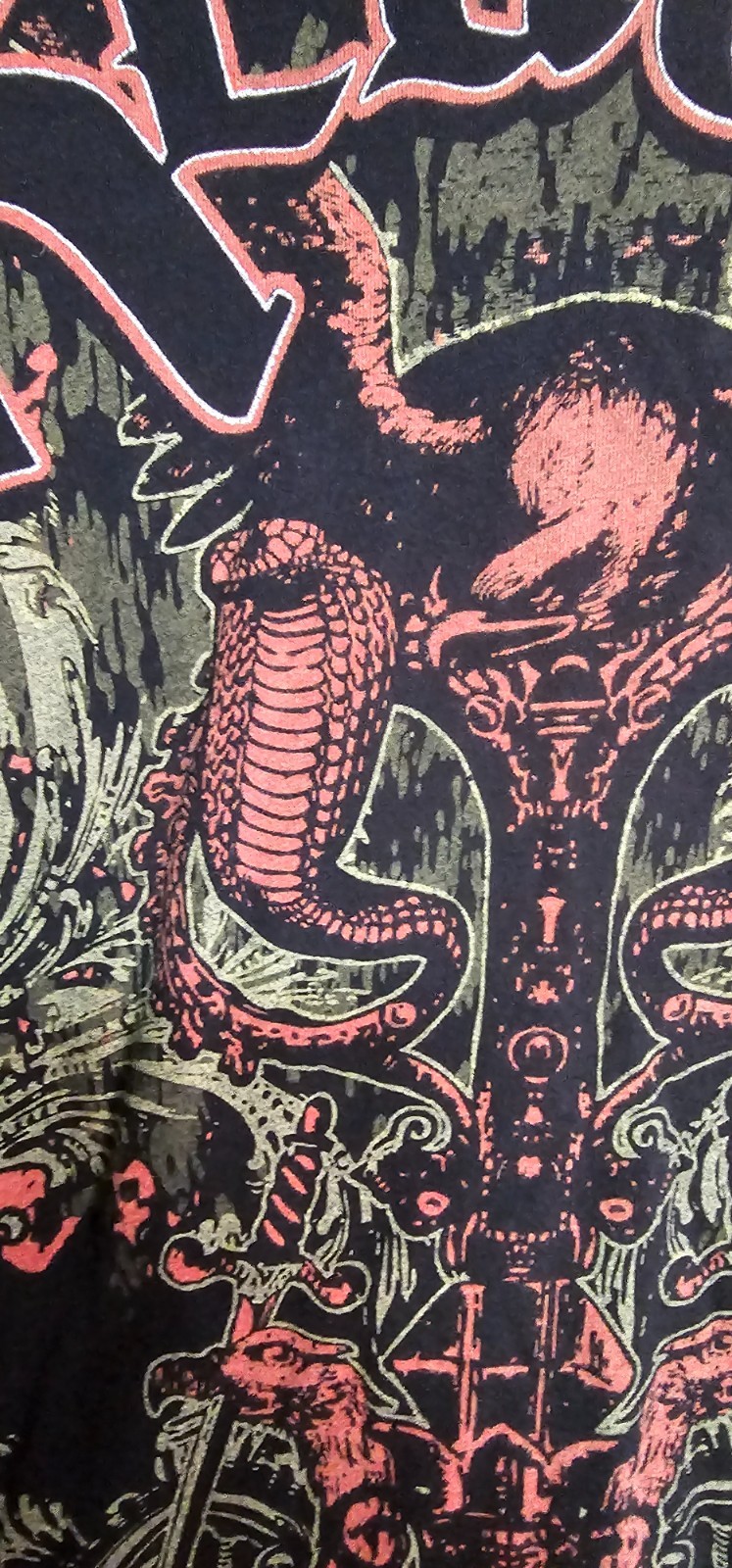 Y2K Team Realtree Shirt Mens Large Black Bold Cobra Eagle All Over Print Grunge gallery