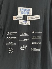 Vintage Microsoft Launch 2010 Promo T Shirt XL Office SharePoint Intel Dell Tech