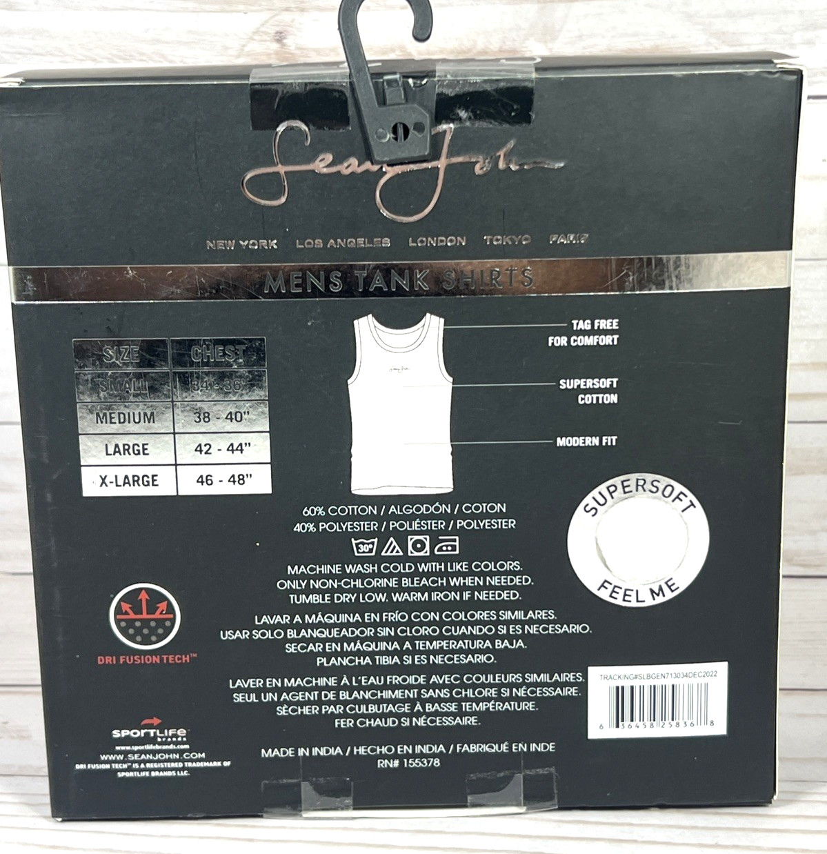 Sean John 3Pk Men's Small 34-36 Ribbed White Tank Undershirts Shirts gallery