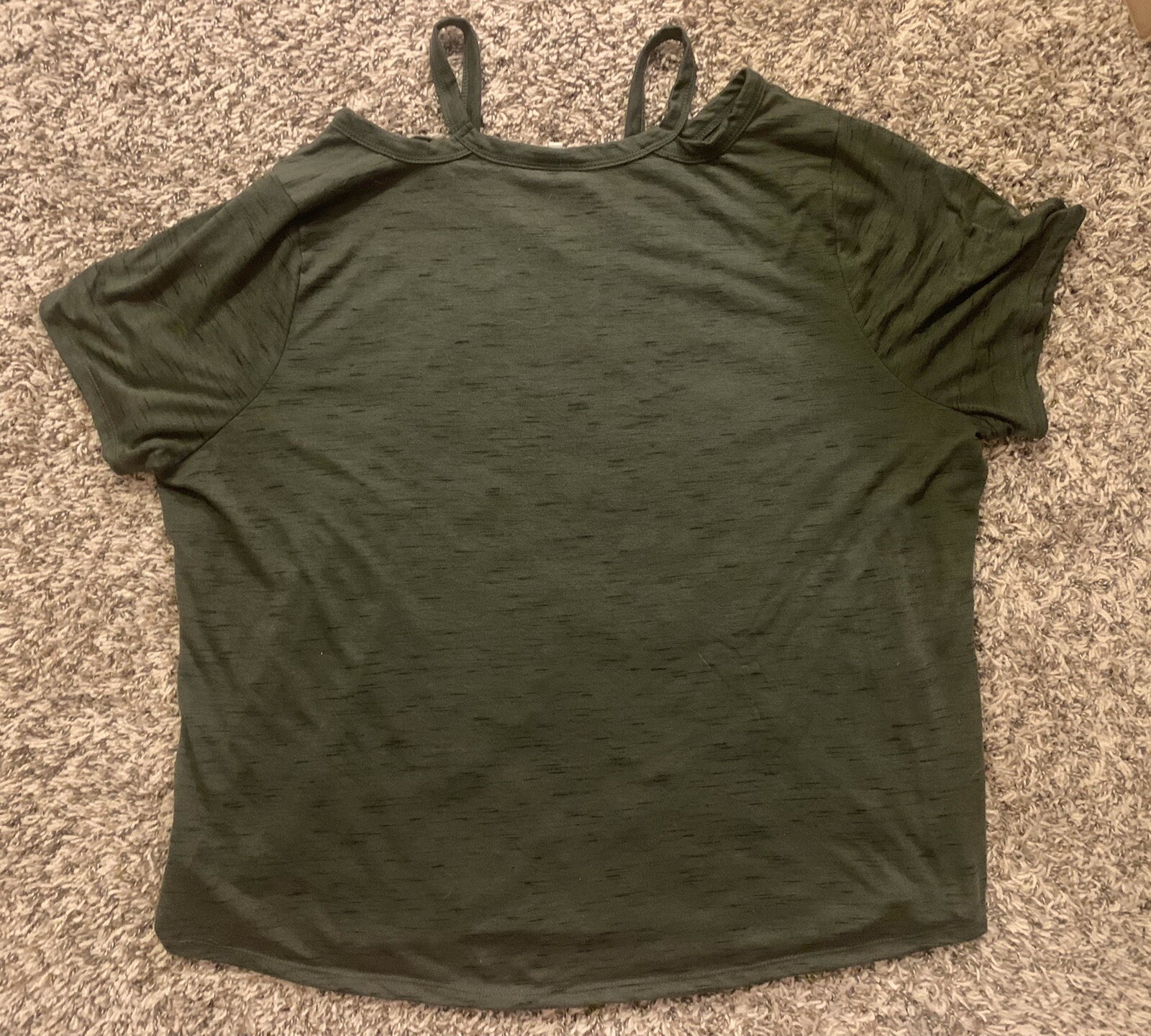 Truself Women’s Spiritual All Seeing Eye Wiccan Shirt Sz 3XL Green Cold Shoulder gallery