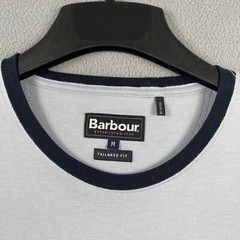 Barbour Shirt Men’s Medium Blue Short Sleeve Logo Outdoor Tee Lifestyle Hiking
