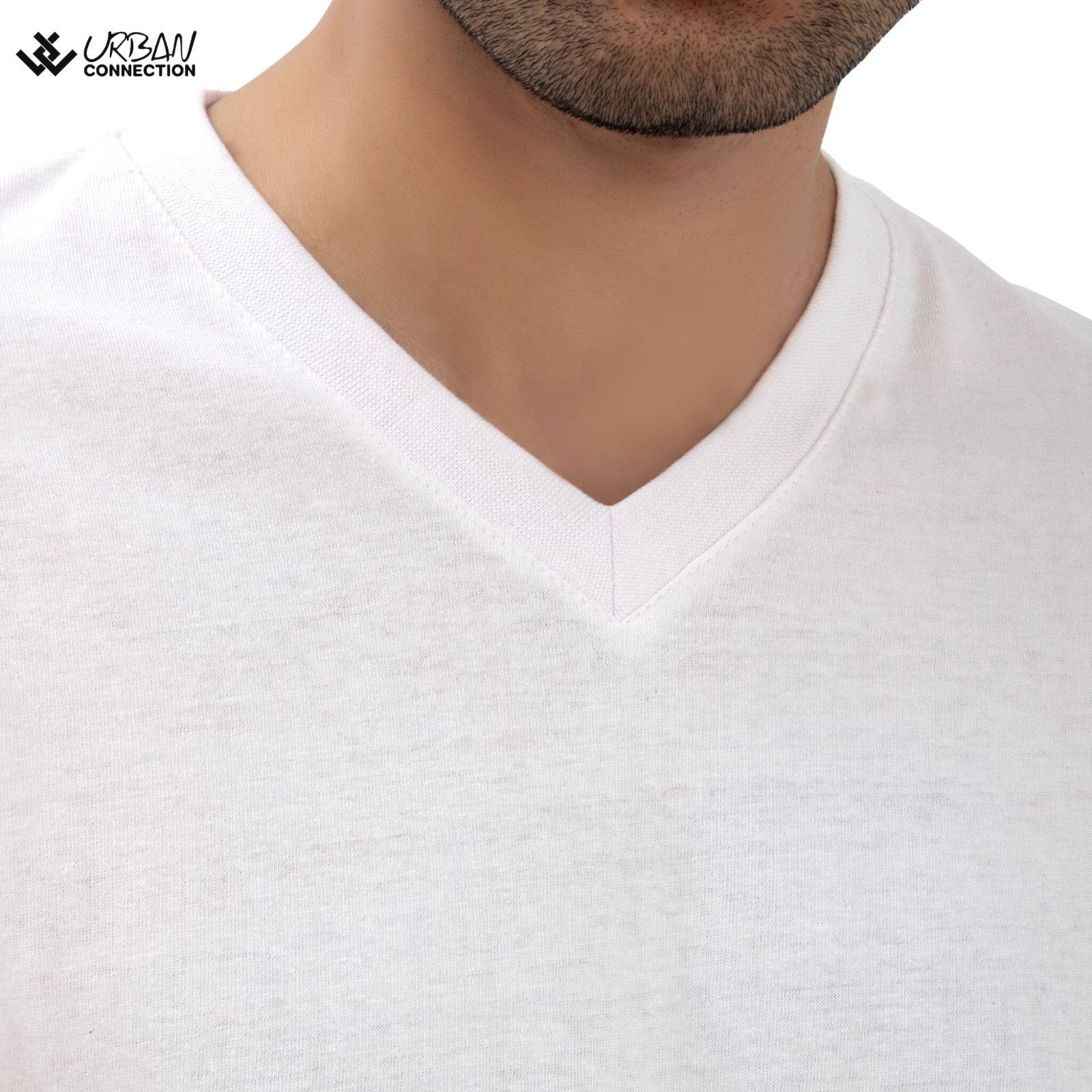 Pack of 12 Shirts | White V-Neck T-Shirt | Urban Connection | Sizes: Small - 6XL gallery