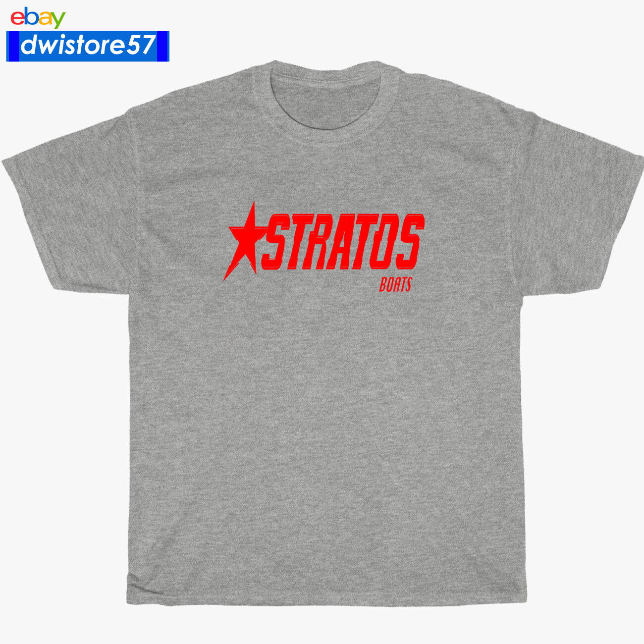 Stratos Boat Racing Performance Logo Black/Navy/White/Grey Men's T-Shirt S-5XL gallery