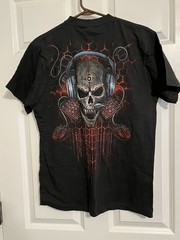 Spiral Direct Skeleton Gaming Men’s Medium Black T-Shirt Skull Reaper Gothic