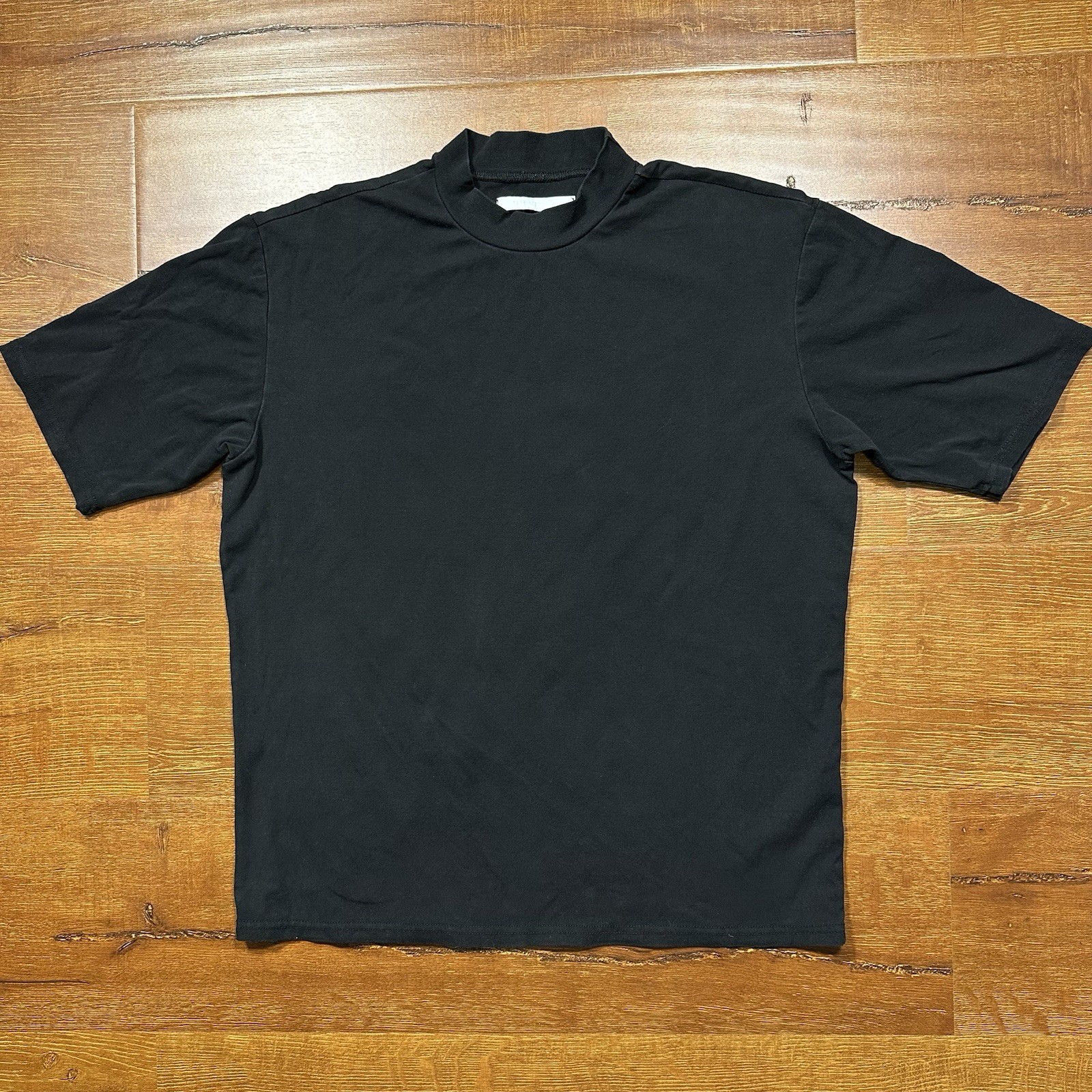 Chaorenbang T Shirt Mens L Black Short Sleeve Minimal Designer High Collar City gallery