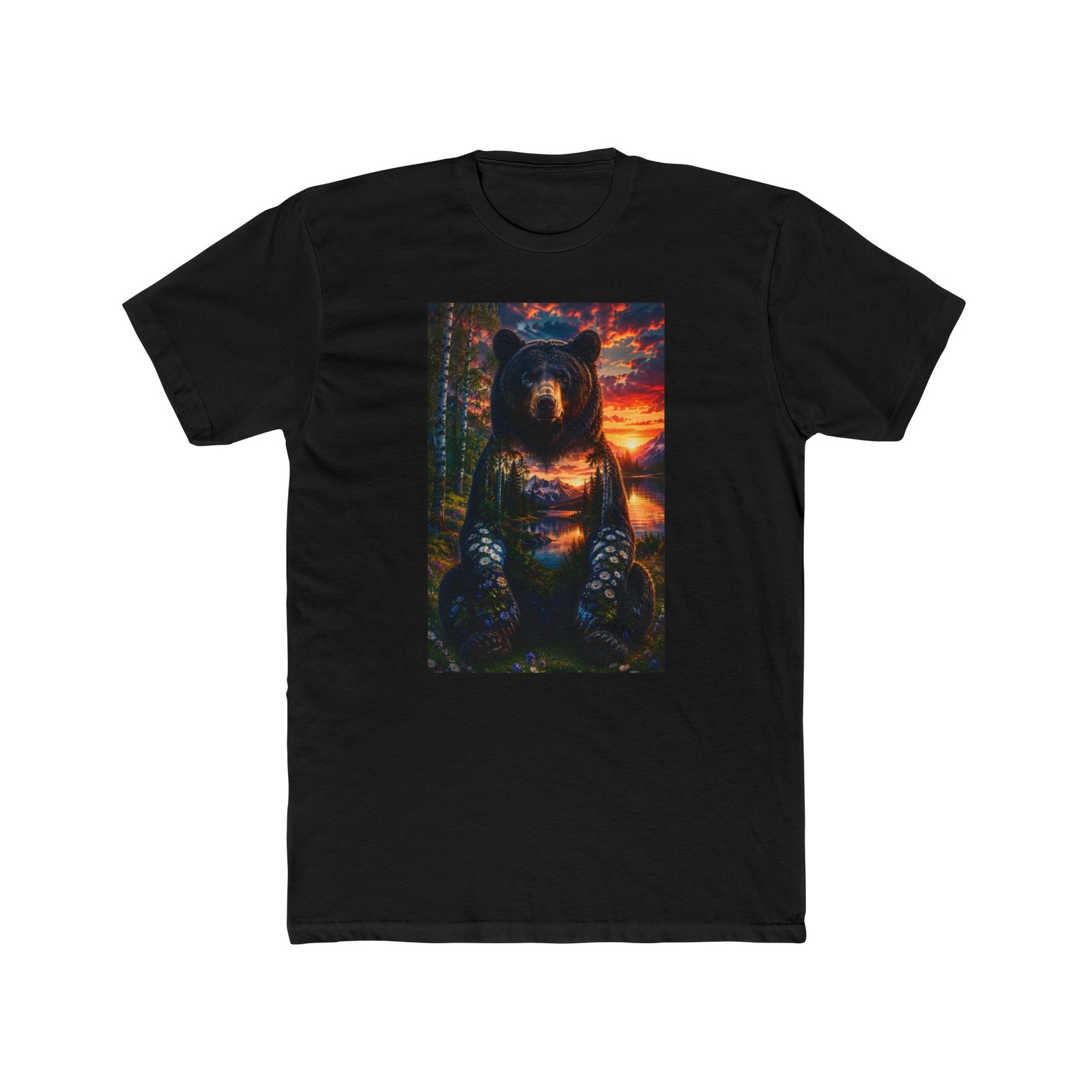 Sunset Forest Bear T-Shirt | Majestic Bear Sunset Scene gallery