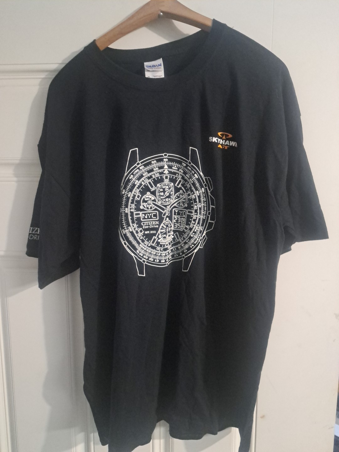 Citizen Watch advertisement Black T Shirt Skyhawk A-T Eco-Drive Size XL