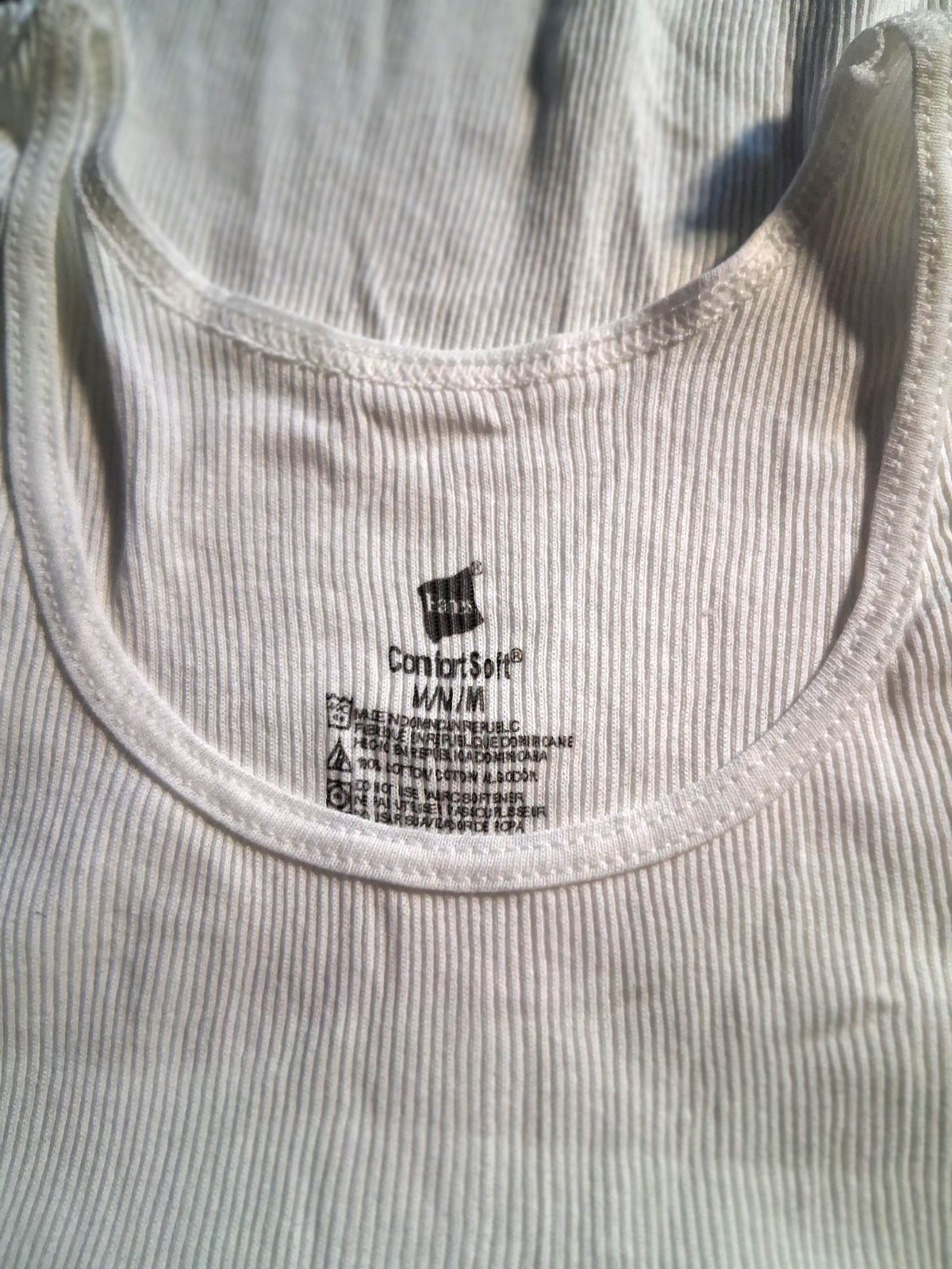 Hanes ComfortSoft Ribbed Tank Tops, Men's undershirt, Medium, 3 Pack, white, New gallery
