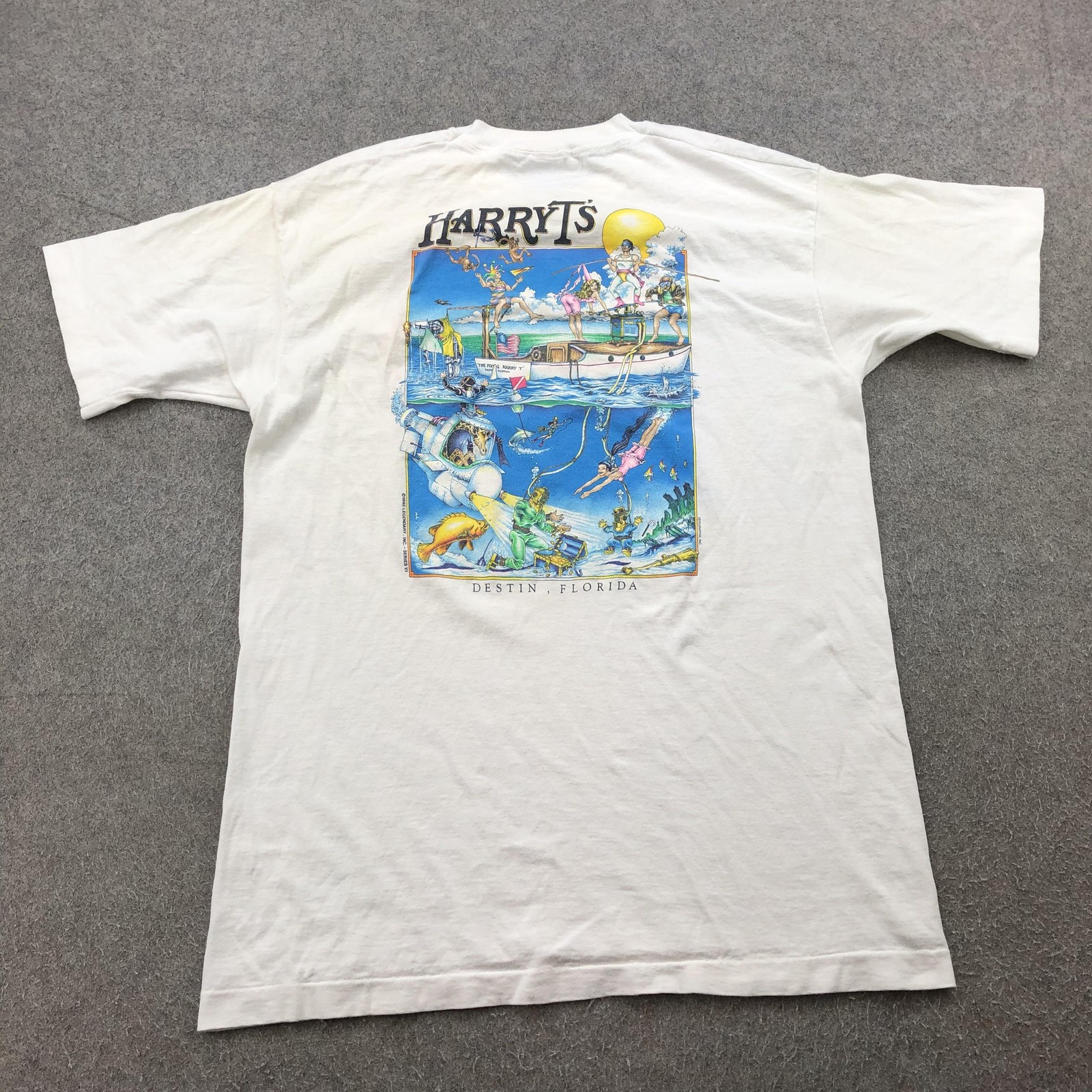 Vintage Harry T's Shirt Mens Large Destin Florida Double Sided Made USA 90s gallery