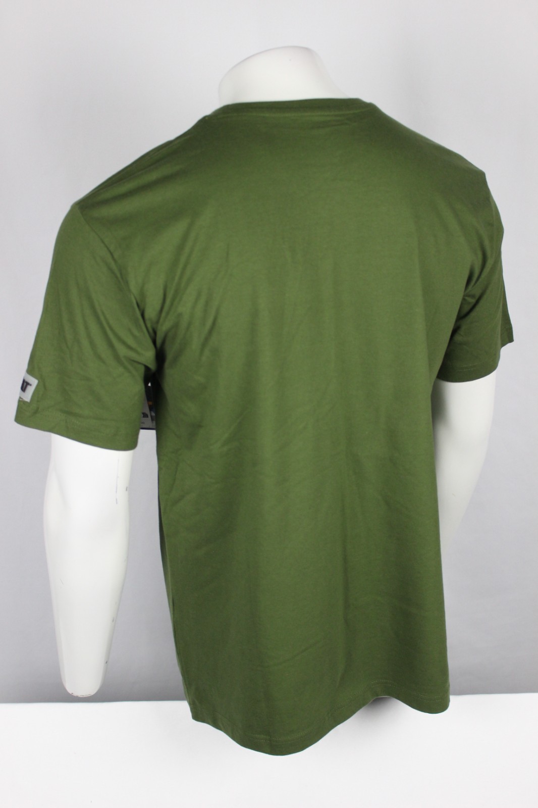 CAT Caterpillar Men's T Shirt Retro Logo Short Sleeve Chive Green 1010030 gallery