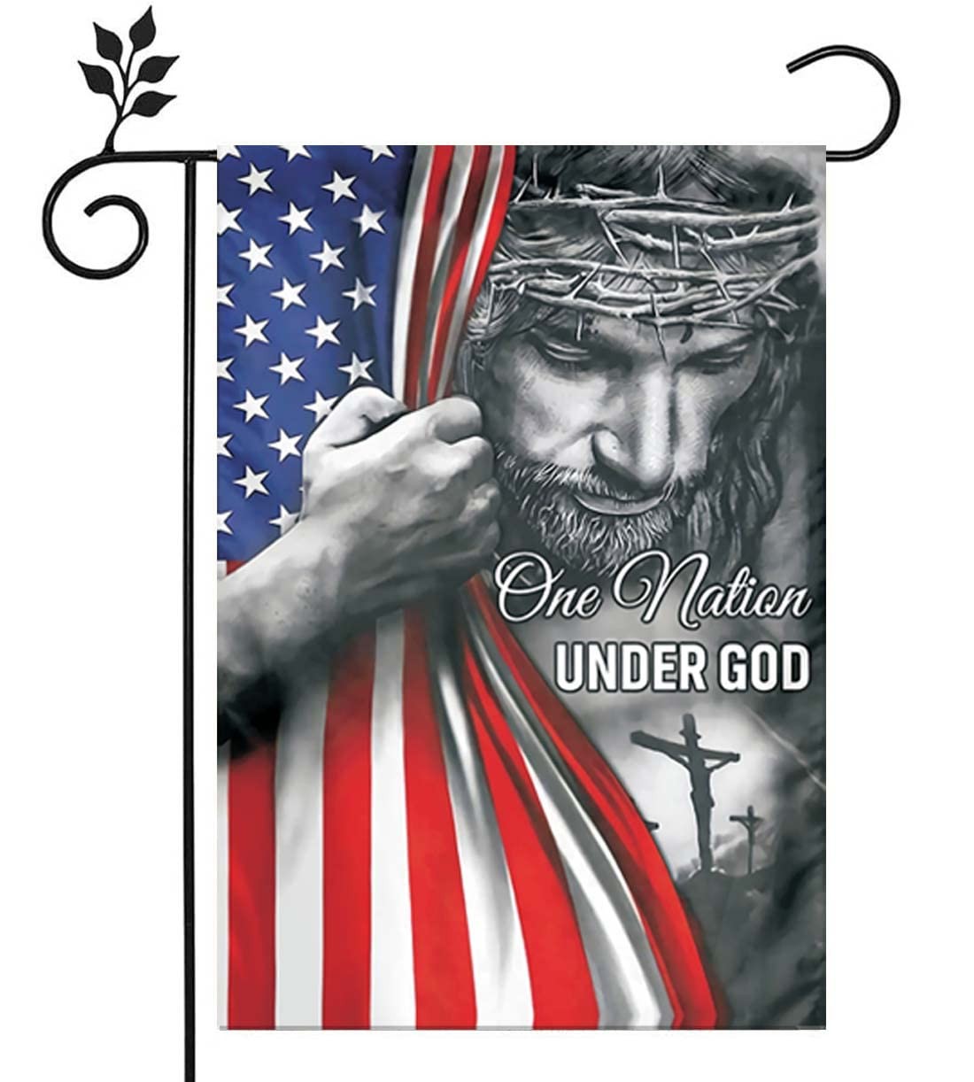 One Nation Under God Garden Flag - Christian - Jesus - USA Double Side Garden Fl gallery