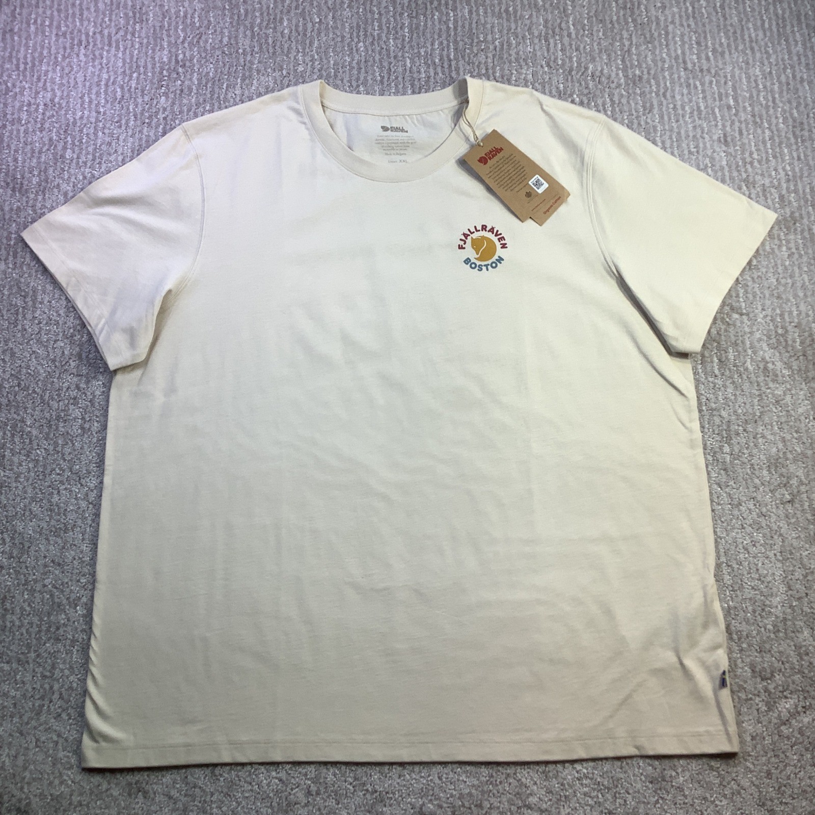 Fjallraven Kanken T-shirt Boston Chalk White Organic Cotton Unisex Size XXL NWT gallery