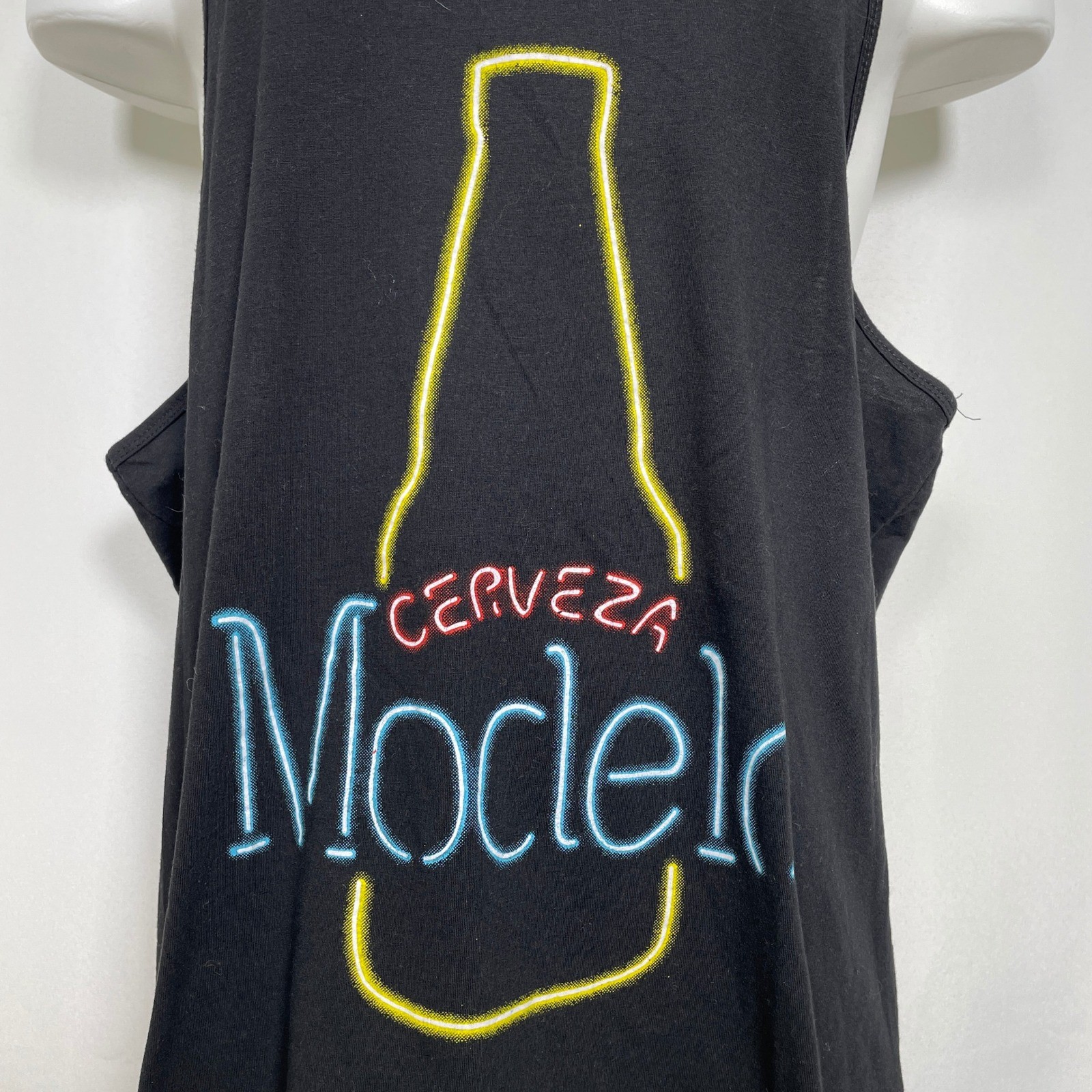 Modelo Cerveza Beer Neon Sign Ripple Junction Black Tank Top Shirt Men's 2XL gallery