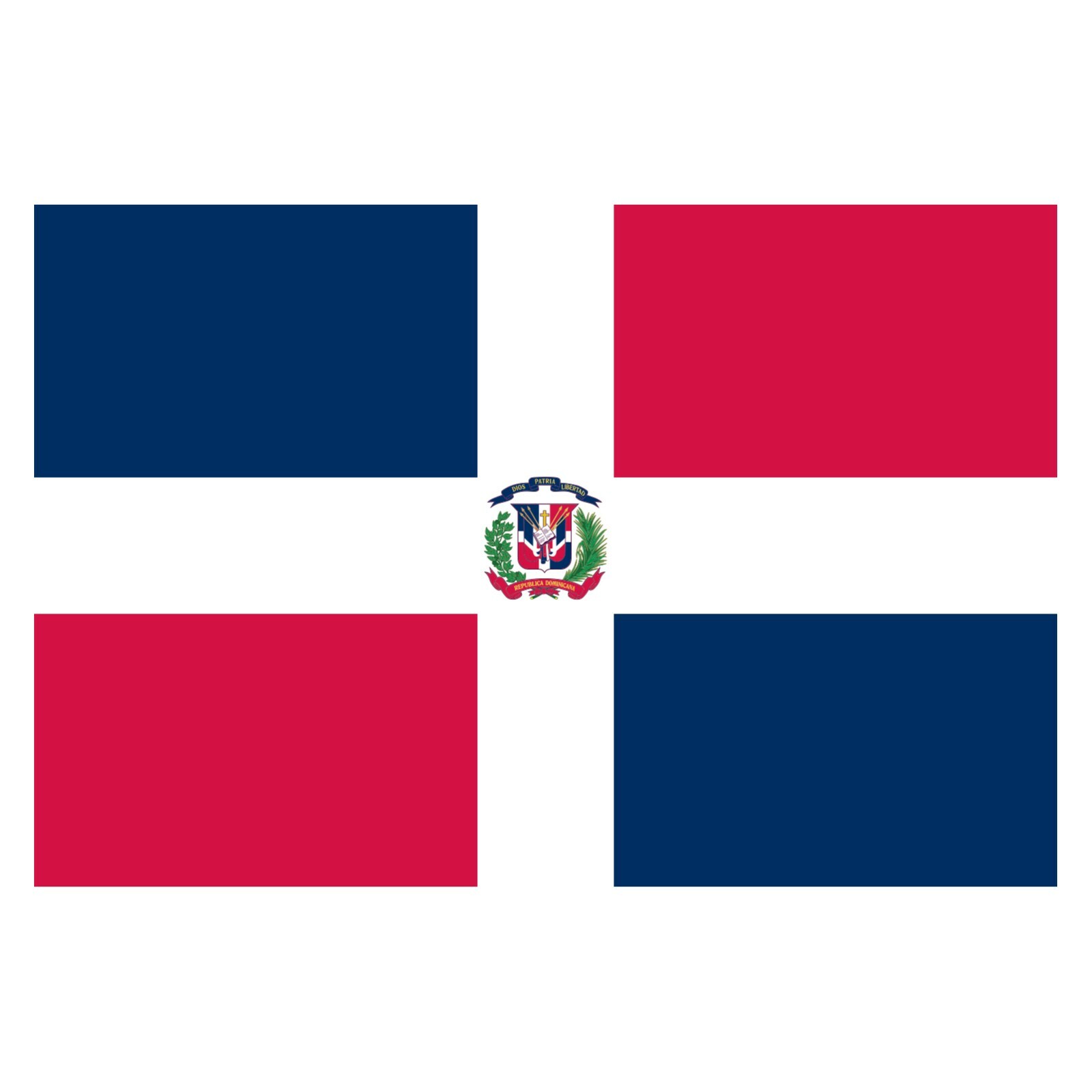 Dominican Republic Latin American Flag Basic Cotton T-Shirt - White gallery