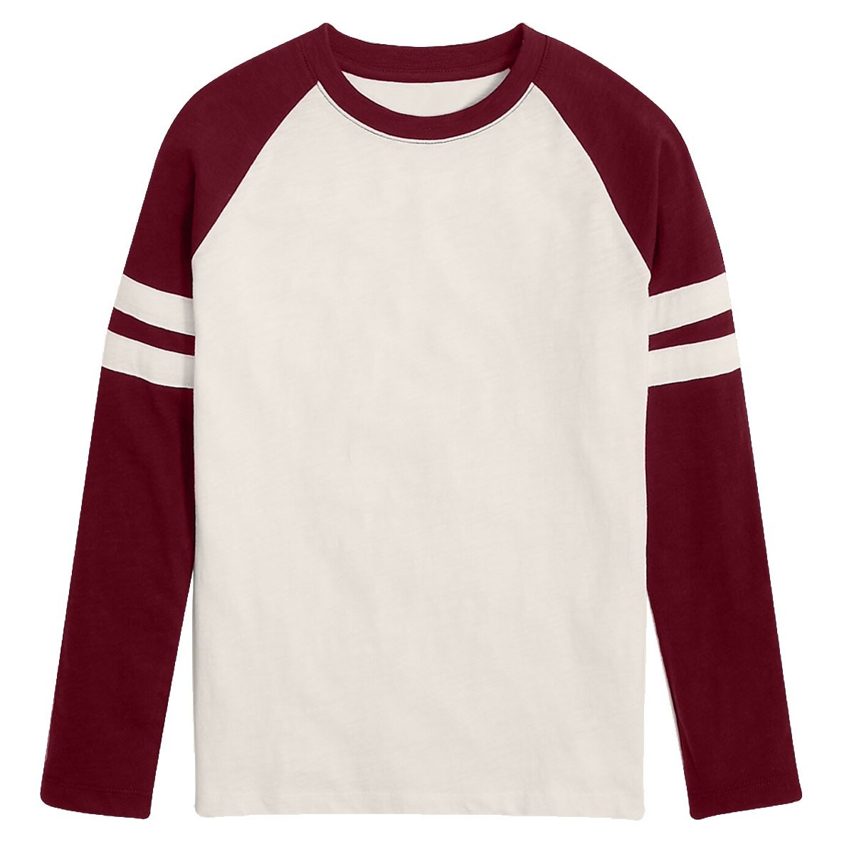 Mens Triblend Long Sleeve Baseball T-Shirt Casual Raglan Plain Contrast L/S Top gallery