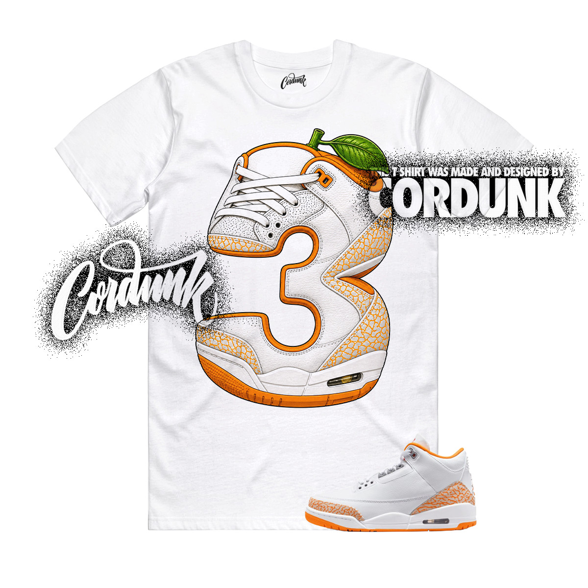 3 Orange Citrus White Cement Grey Multi Color 11 T Shirt Match THREE WHT