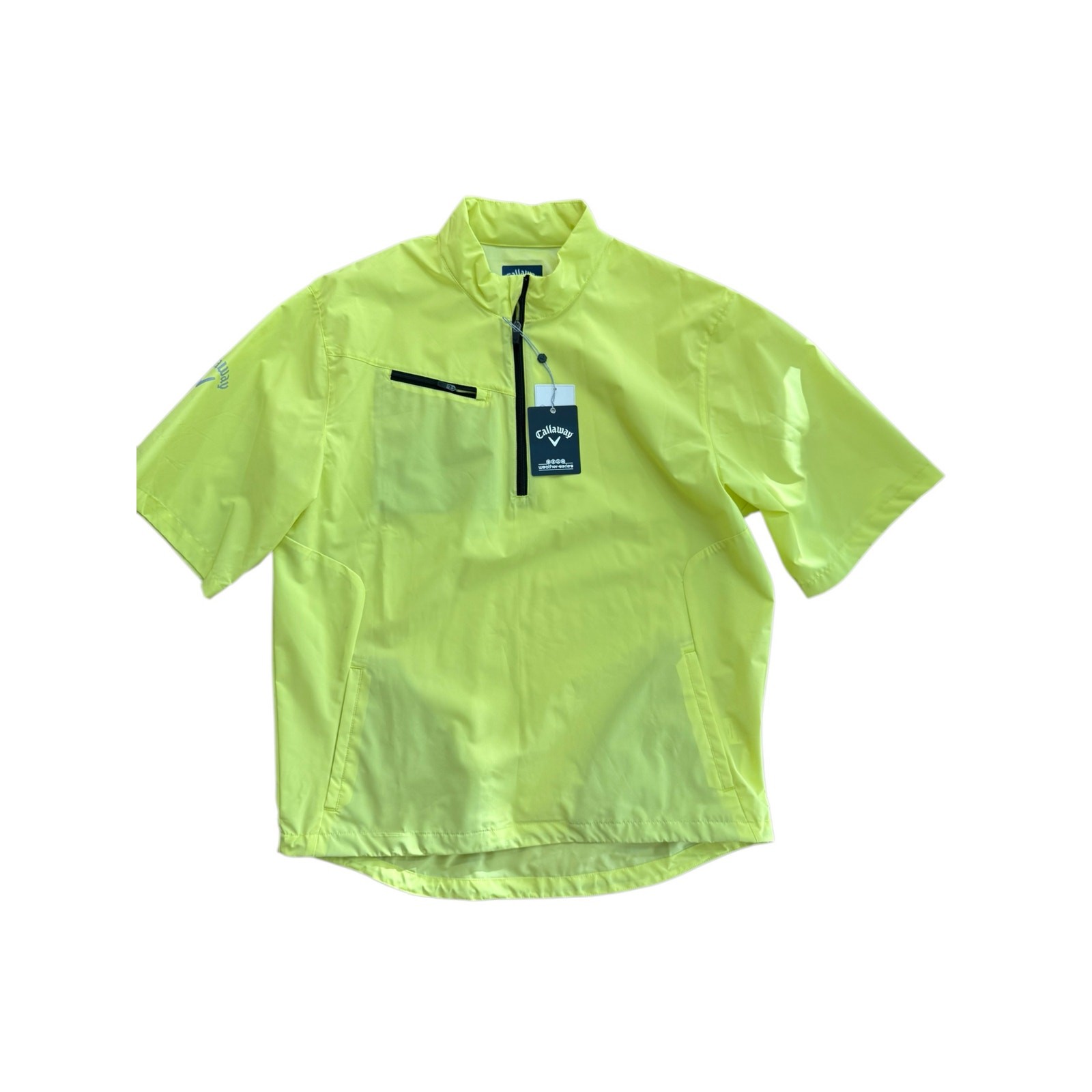 NWT Callaway Men’s Windshirt 1/4 Zip Weather Series Short Sleeve jacket Size XL
