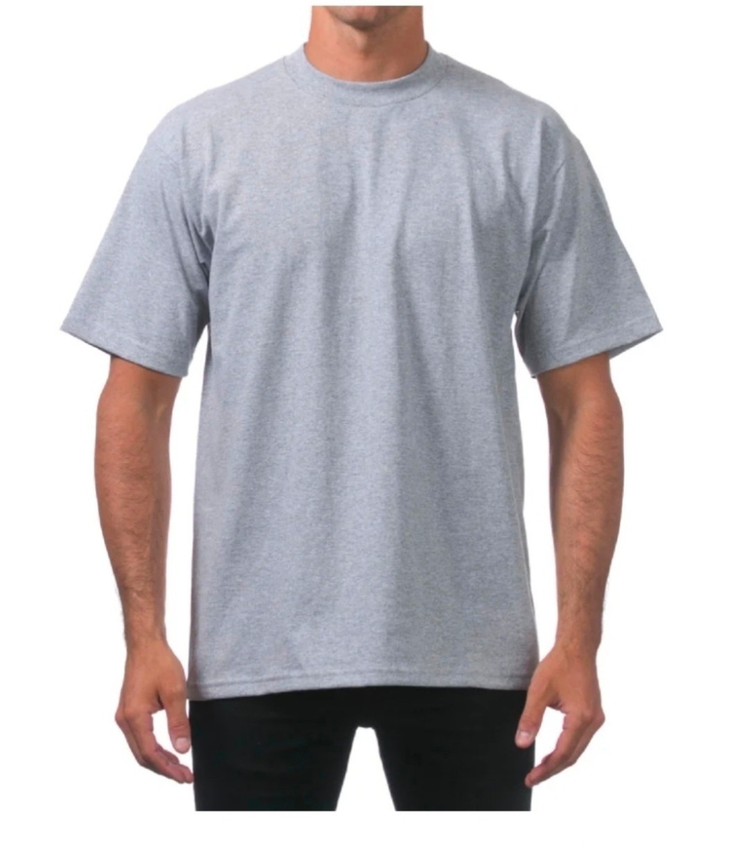 PROCLUB MENS HEAVYWEIGHT SHORT SLEEVE T SHIRT PRO CLUB PLAIN TEE SHIRT M - L gallery