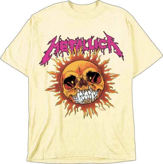 Metallica Fire Sun Pale Yellow M, L, XL, 2XL Banana T-Shirt gallery