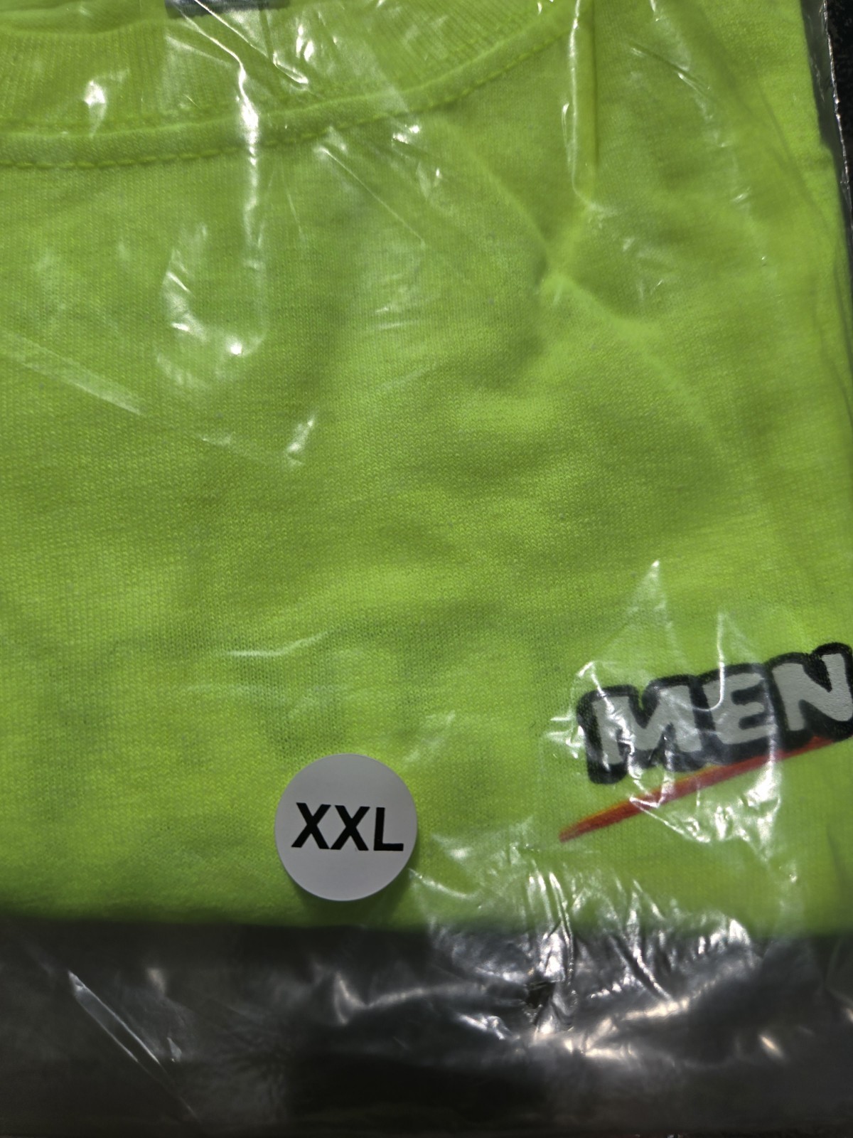 New in Package (NIP) Menards Mens 5XL Neon Safety Yellow HI-VIS T-Shirt gallery