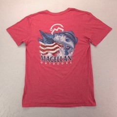 Magellan Outdoors Short Sleeve Crew Neck T-Shirt Mens Size Large L Red